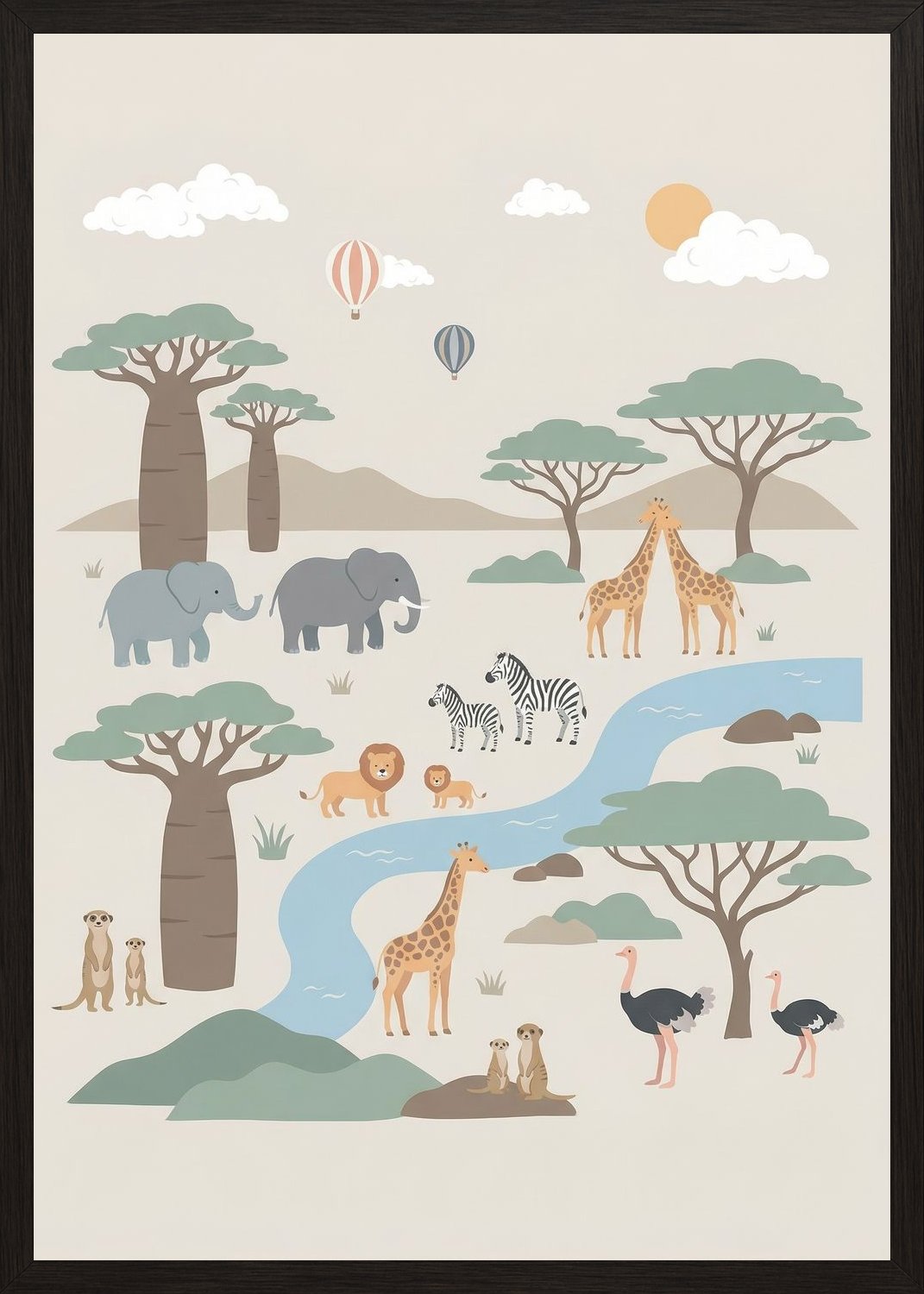 Poster in black frame