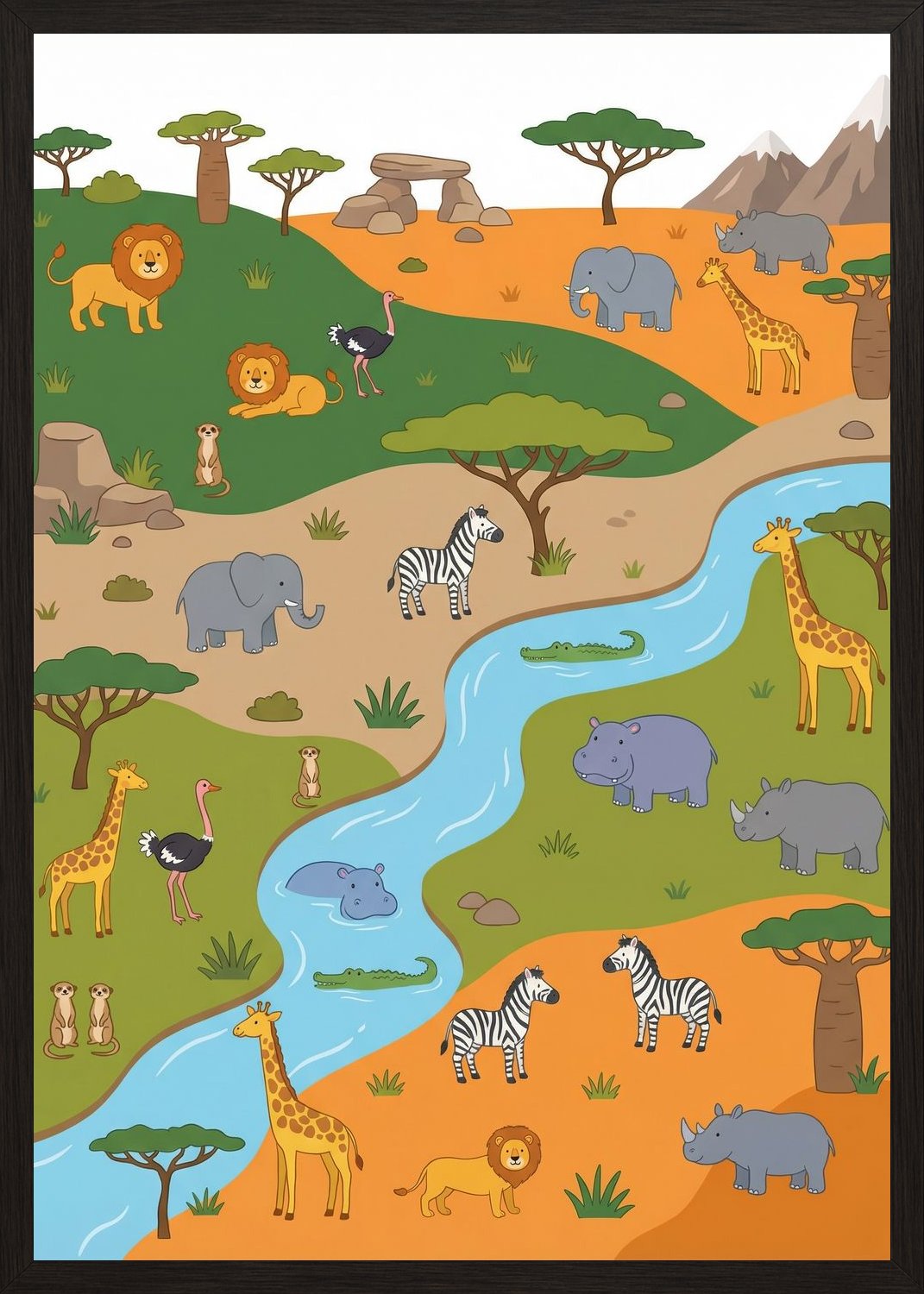 Poster in black frame