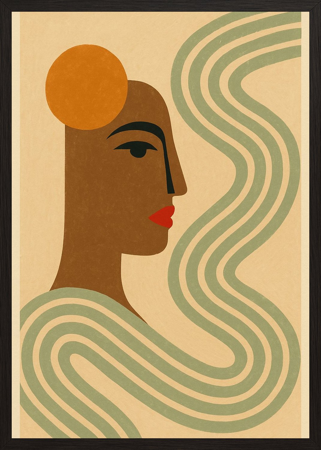 Poster in black frame