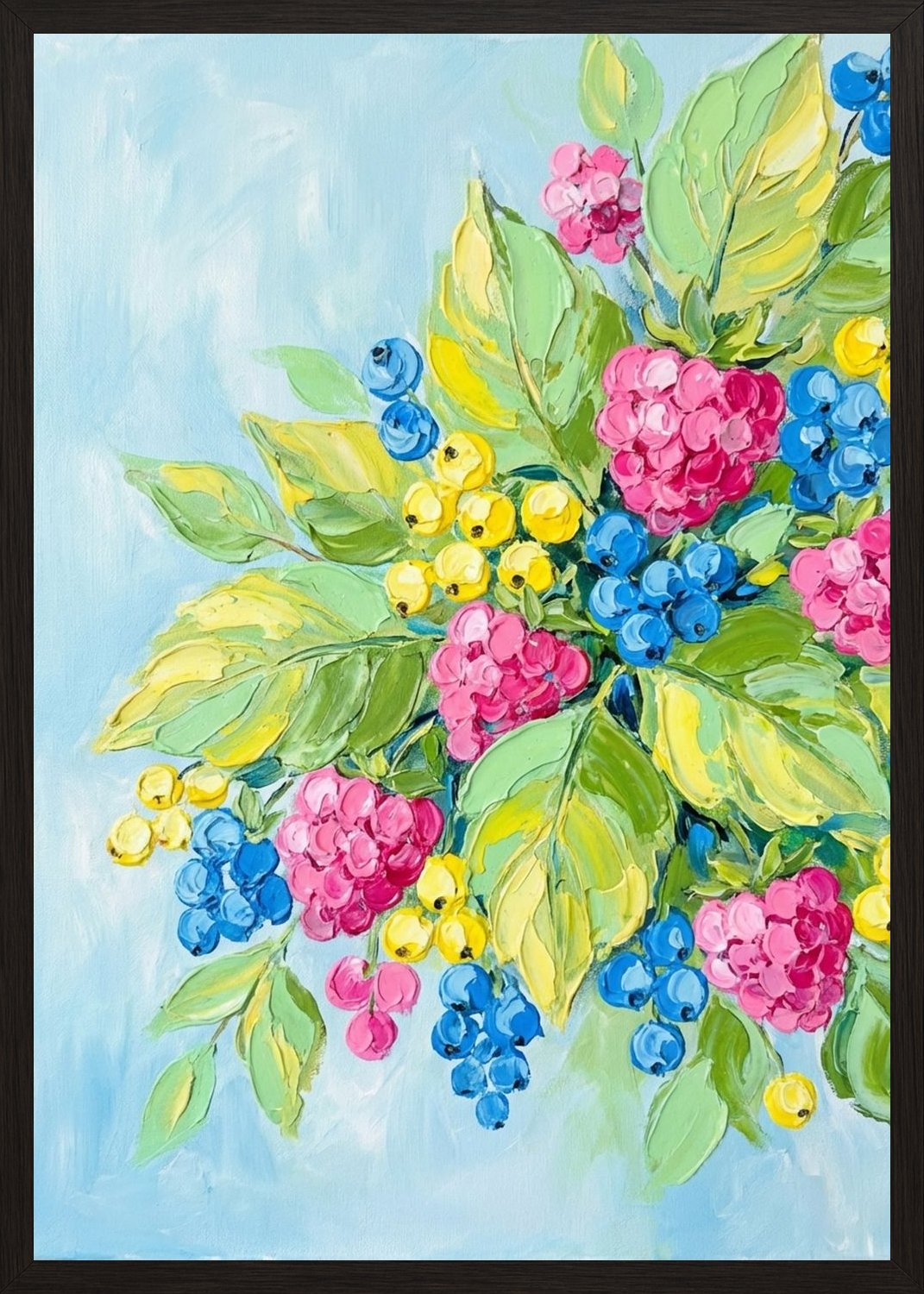 Poster in black frame