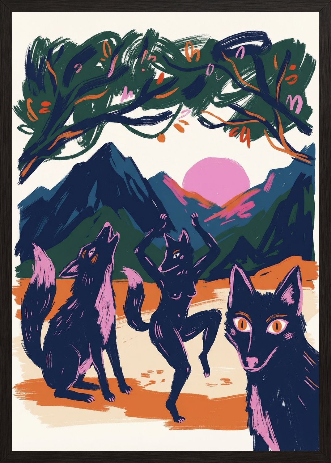 Poster in black frame