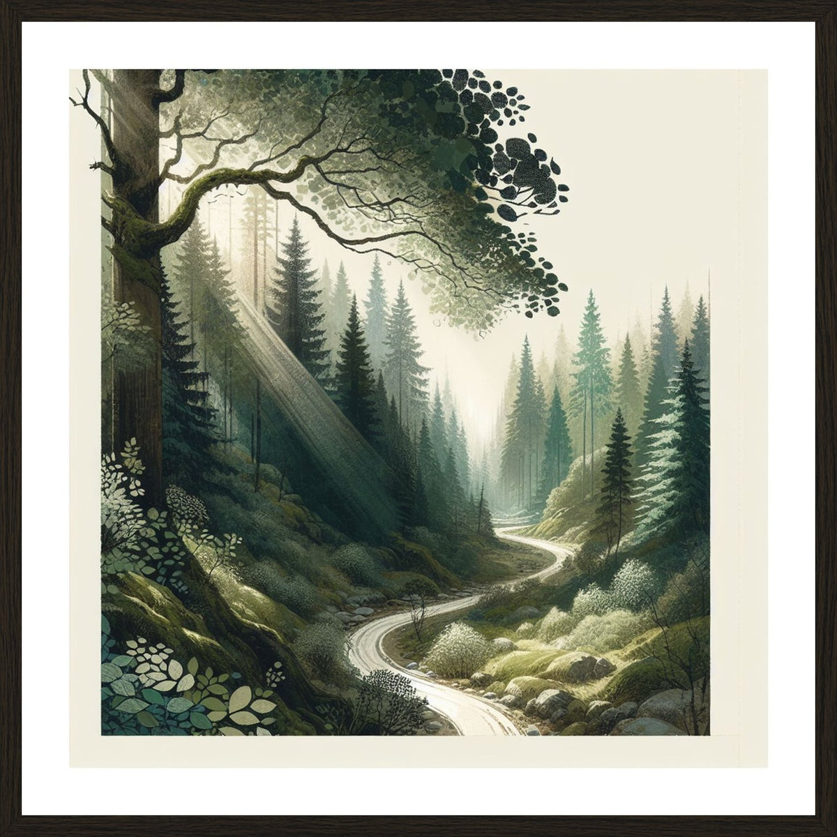 Poster in black frame