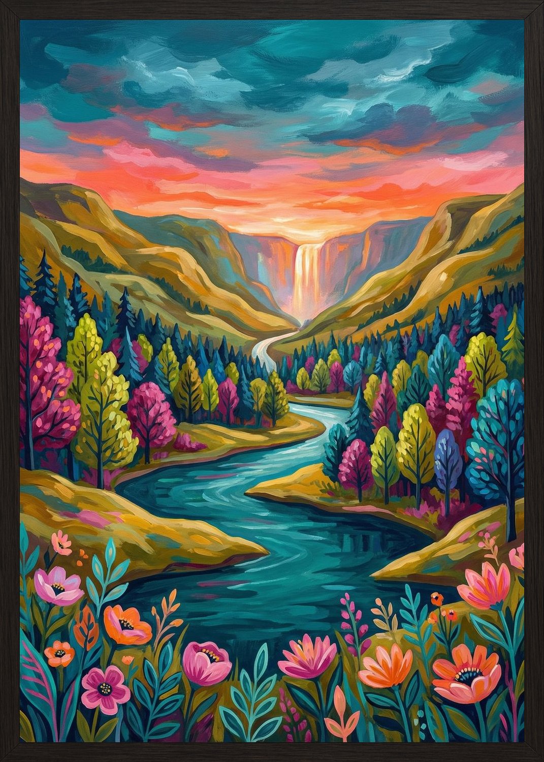 Poster in black frame