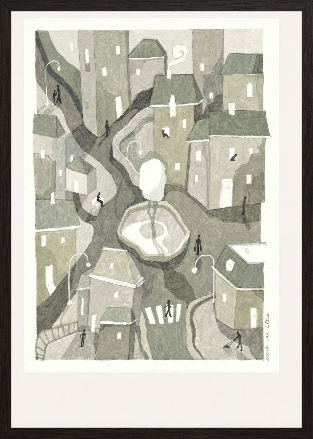 Poster in oak frame