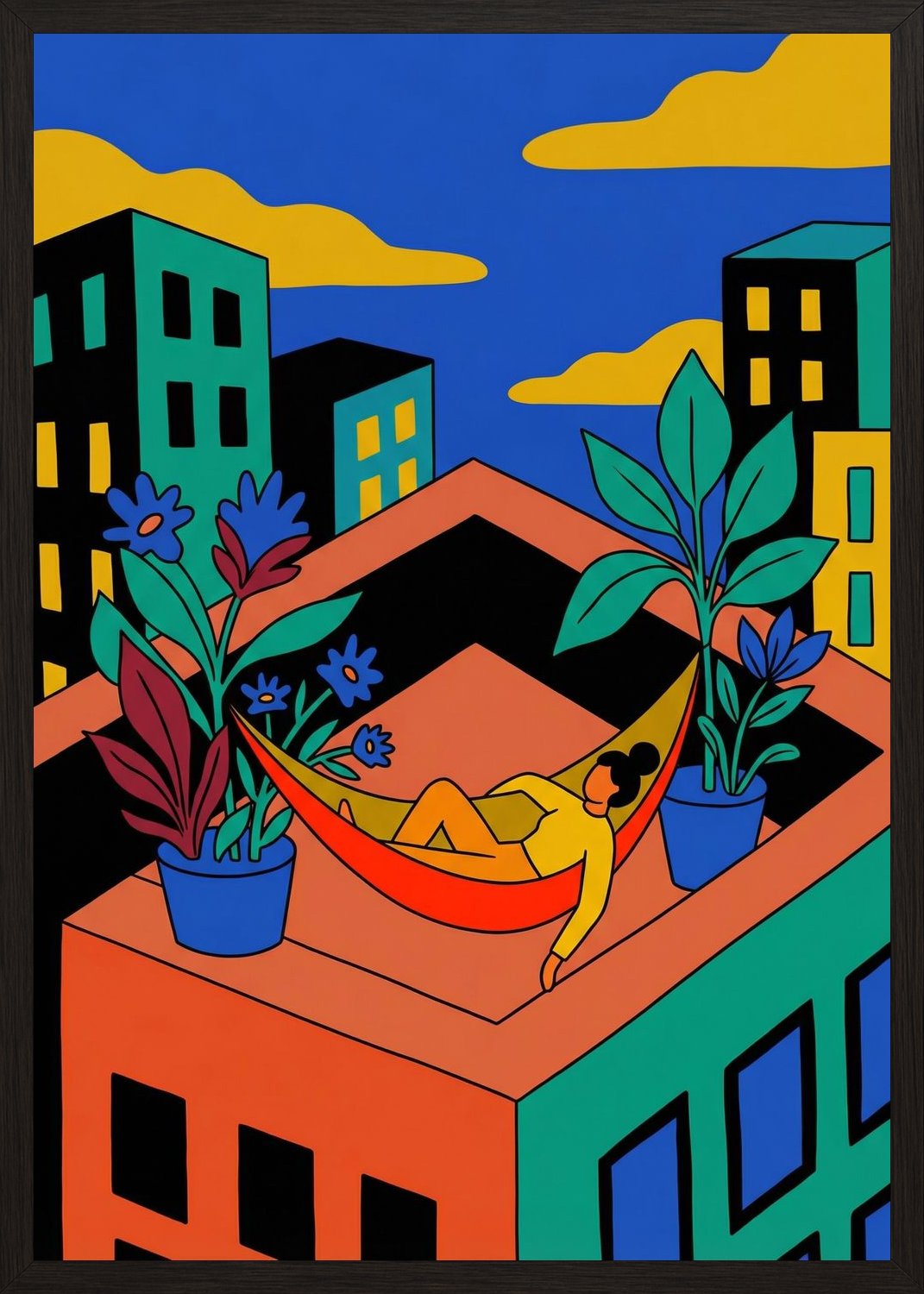 Poster in oak frame