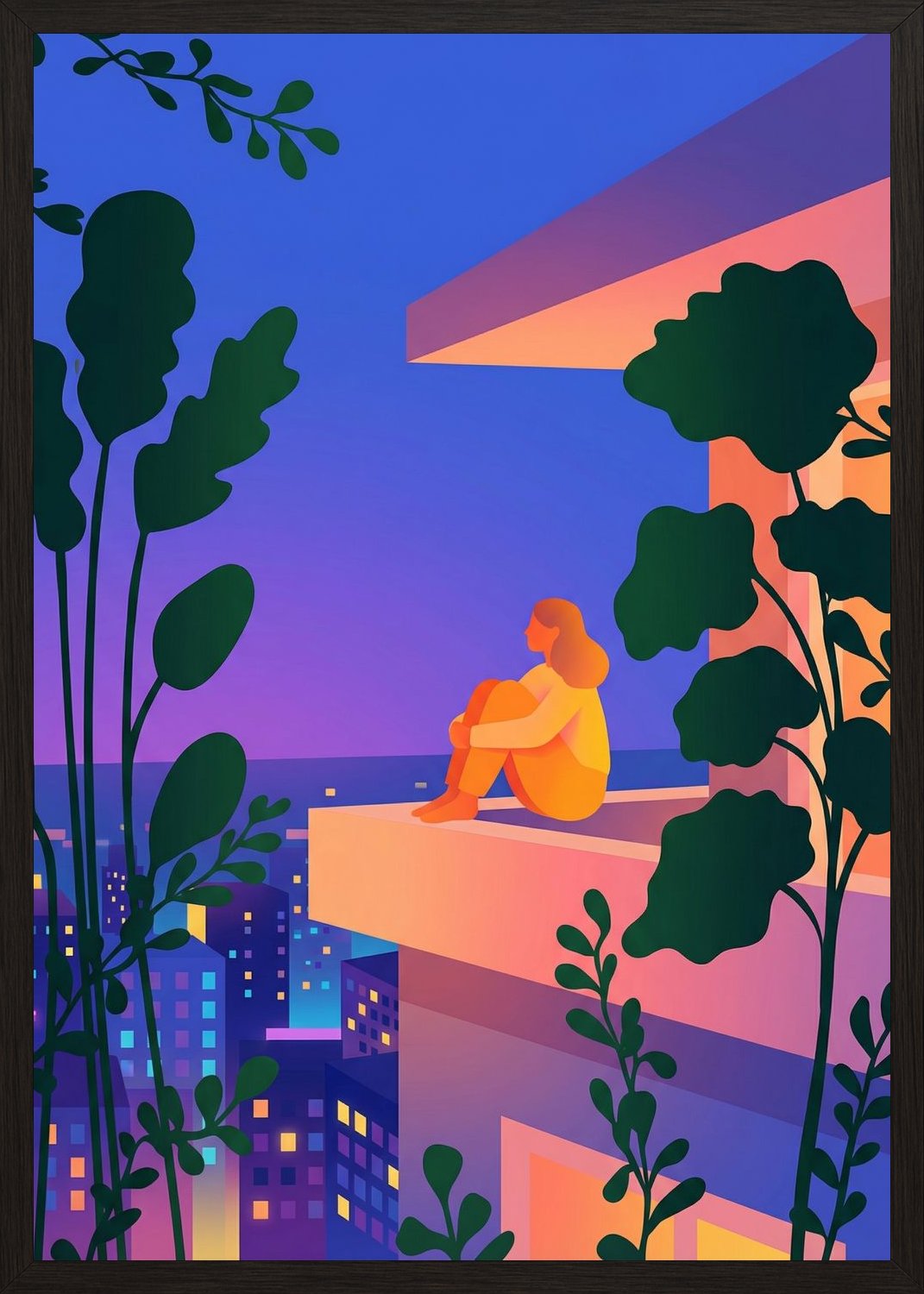 Poster in oak frame