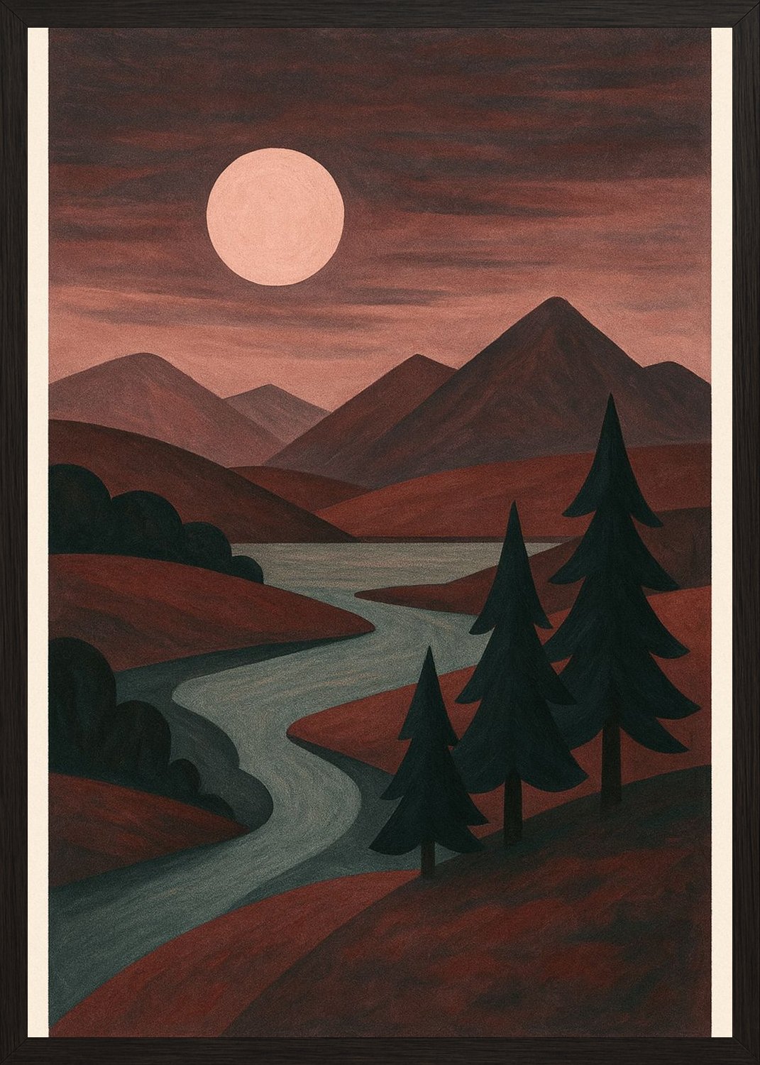 Poster in black frame