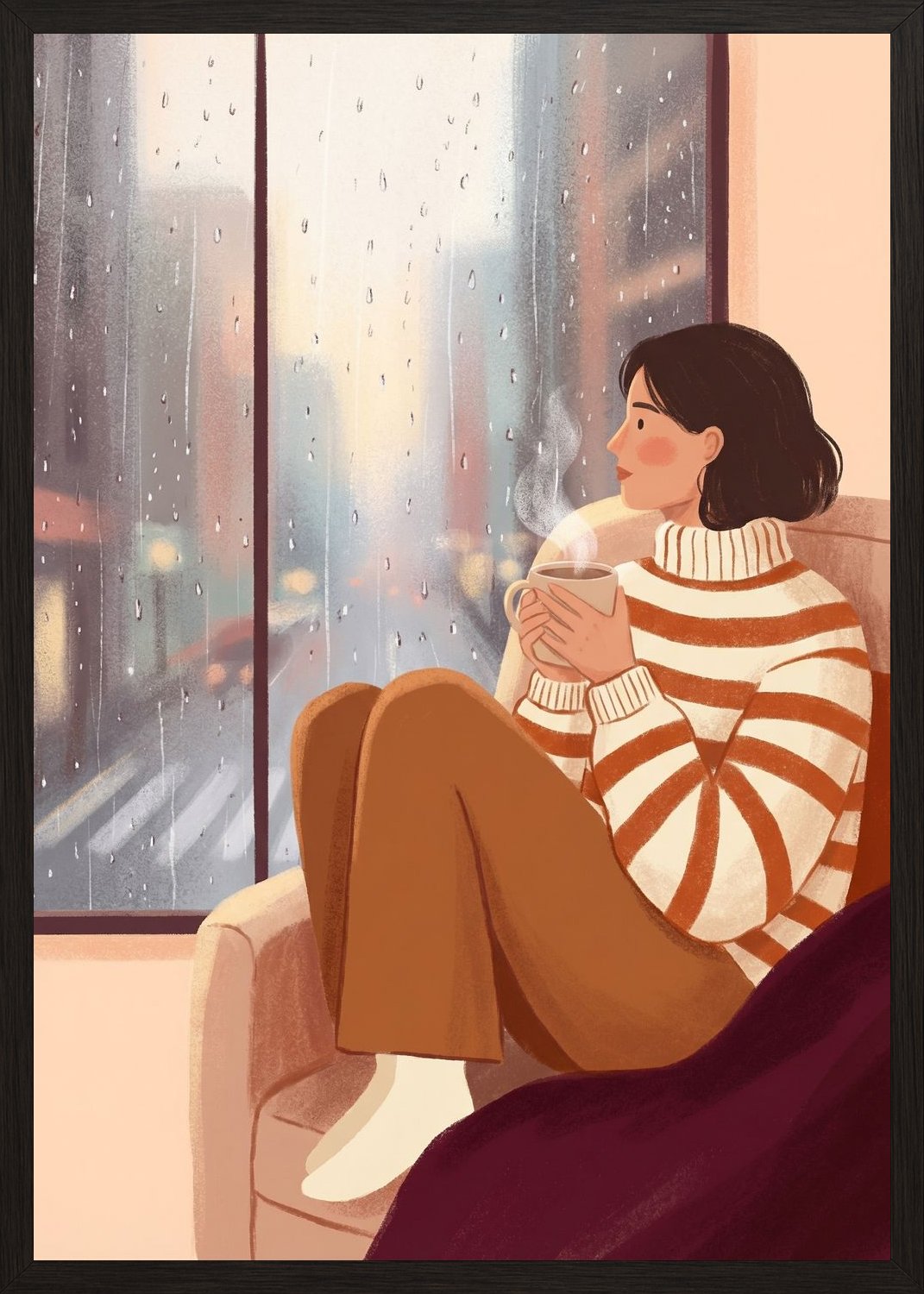 Poster in black frame