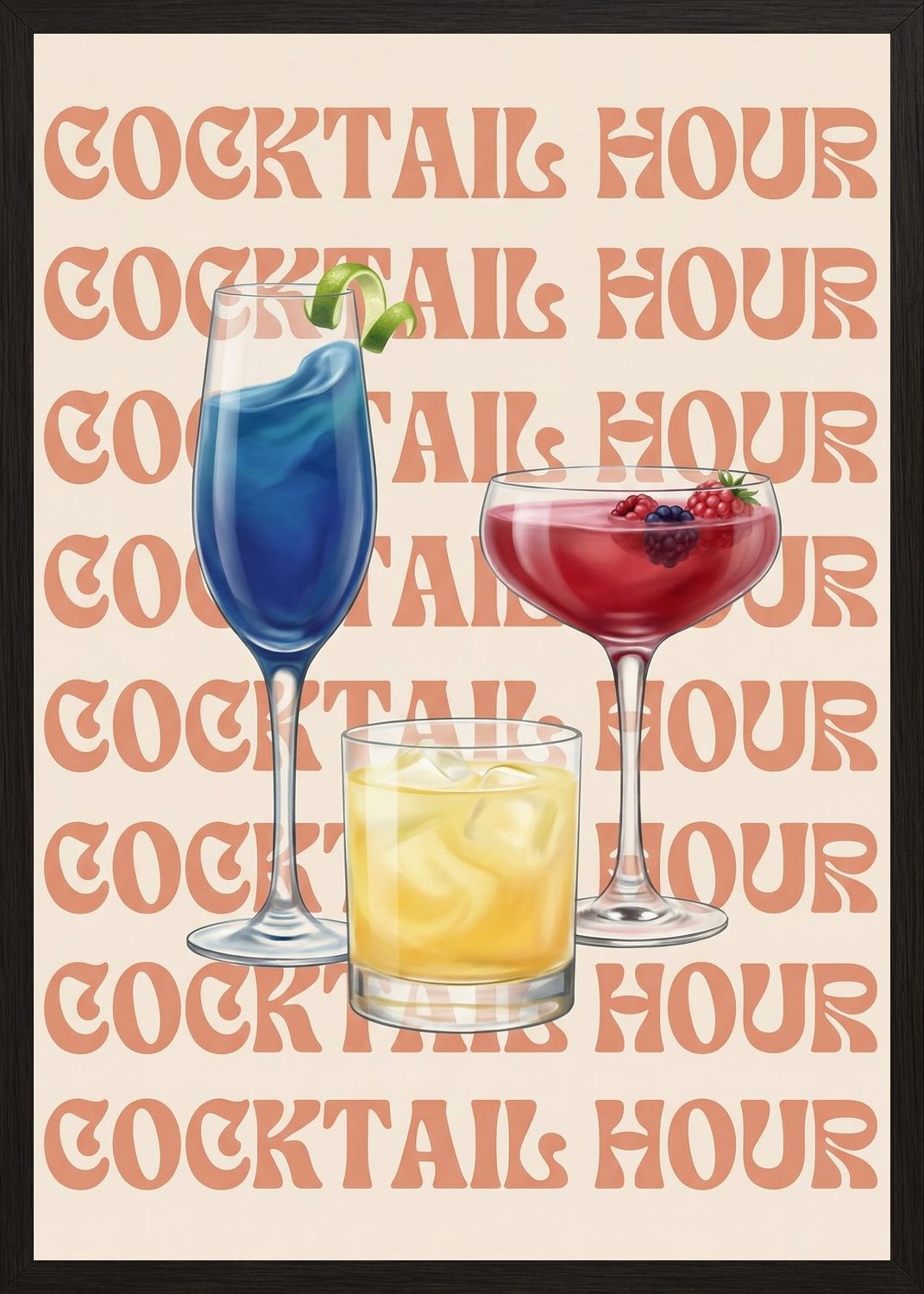 Poster in black frame