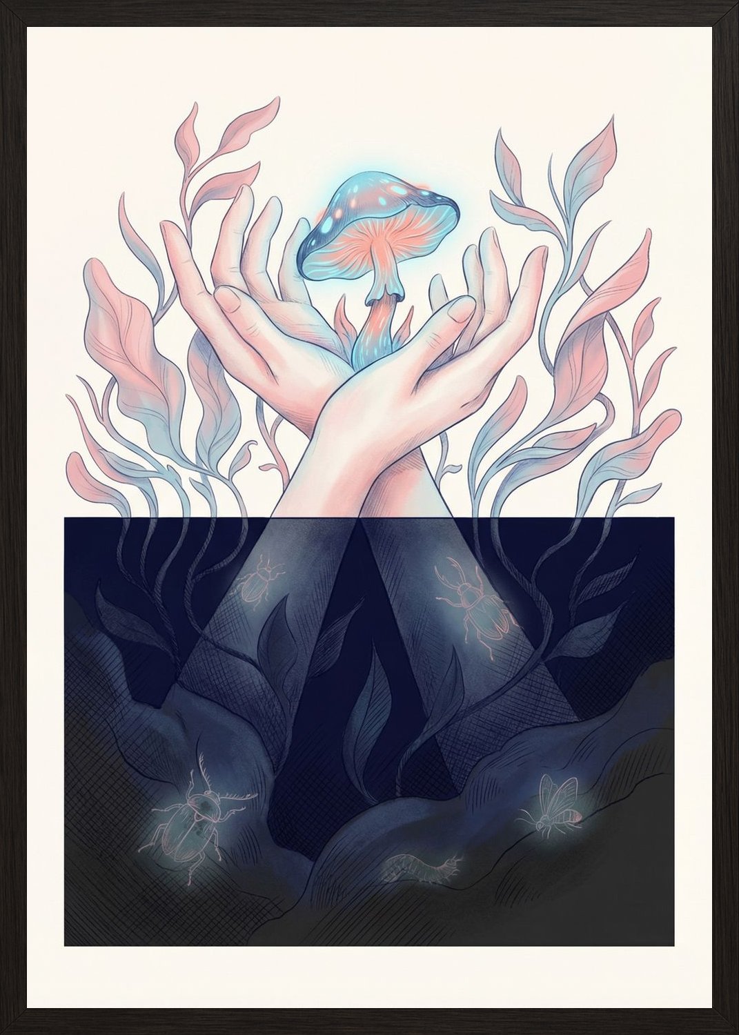 Poster in black frame