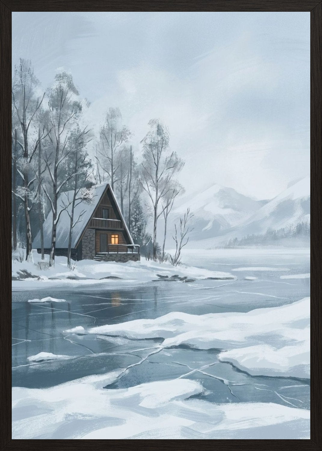 Poster in black frame