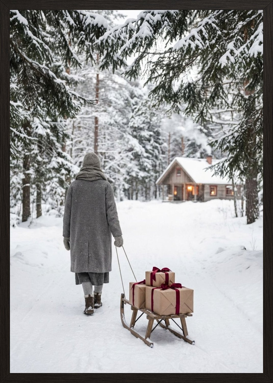 Poster in black frame