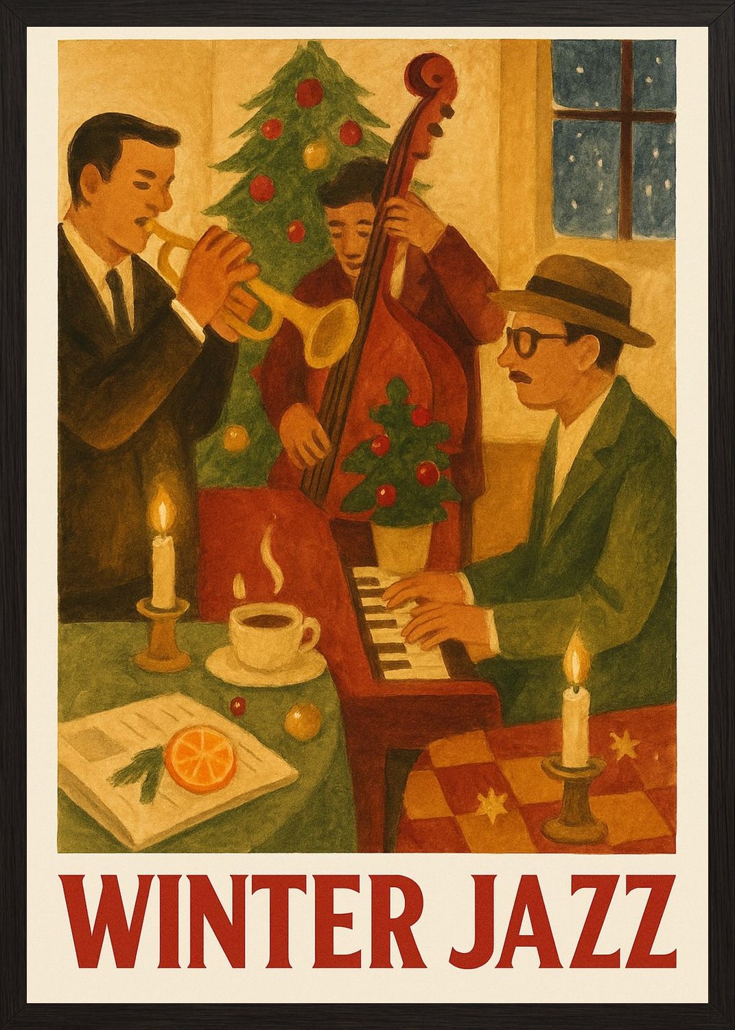 Poster in black frame