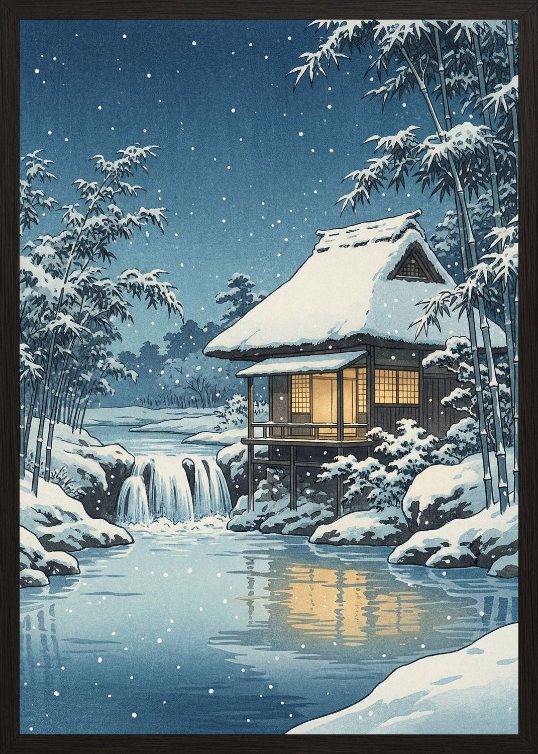 Poster in black frame