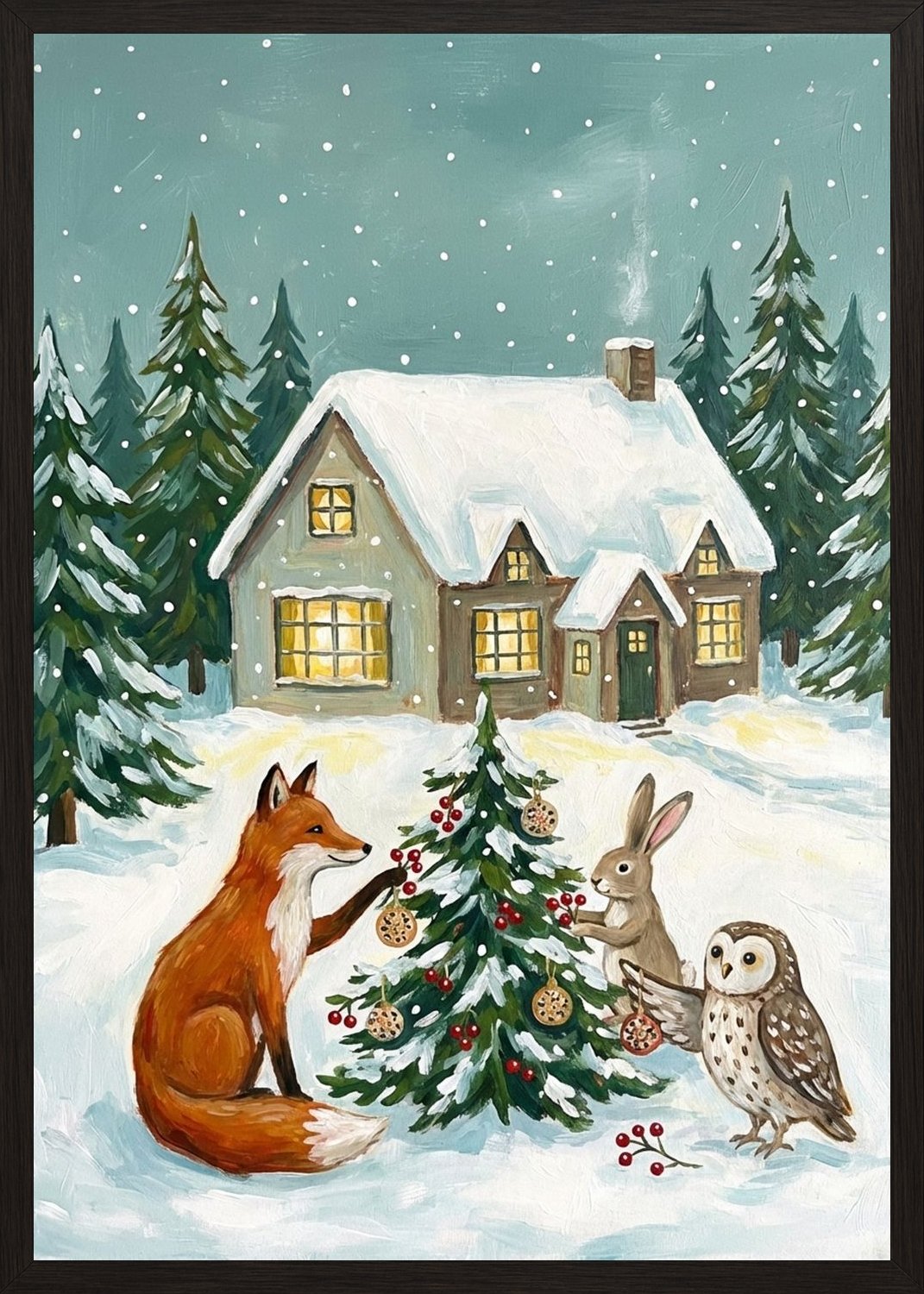 Poster in black frame