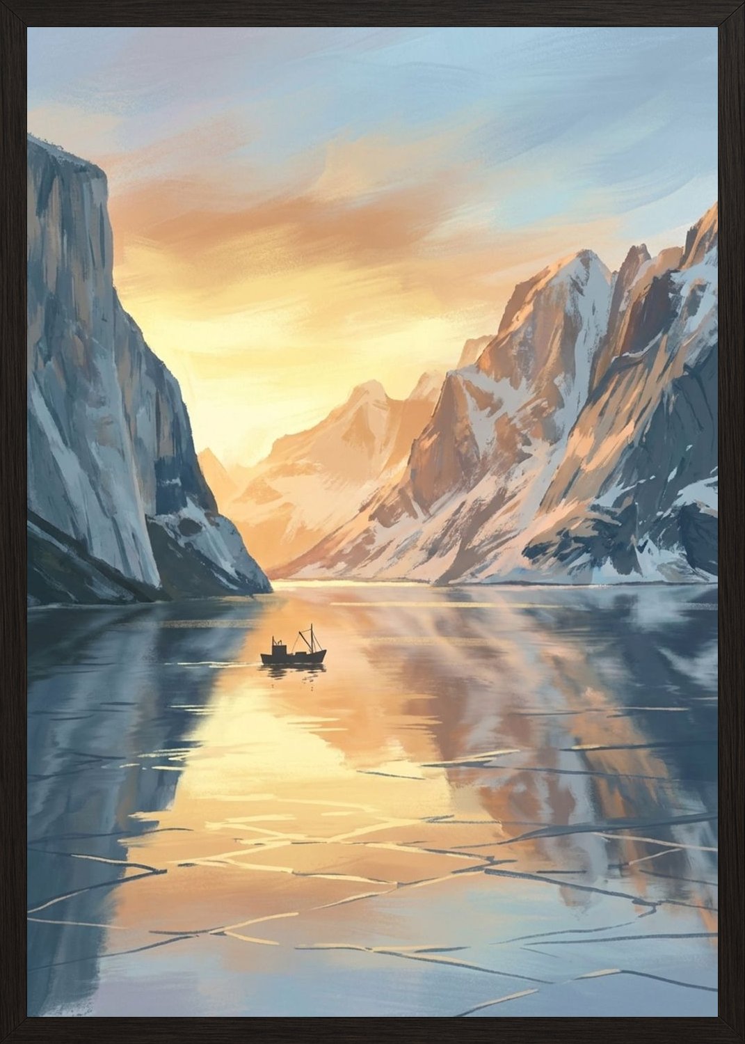 Poster in black frame