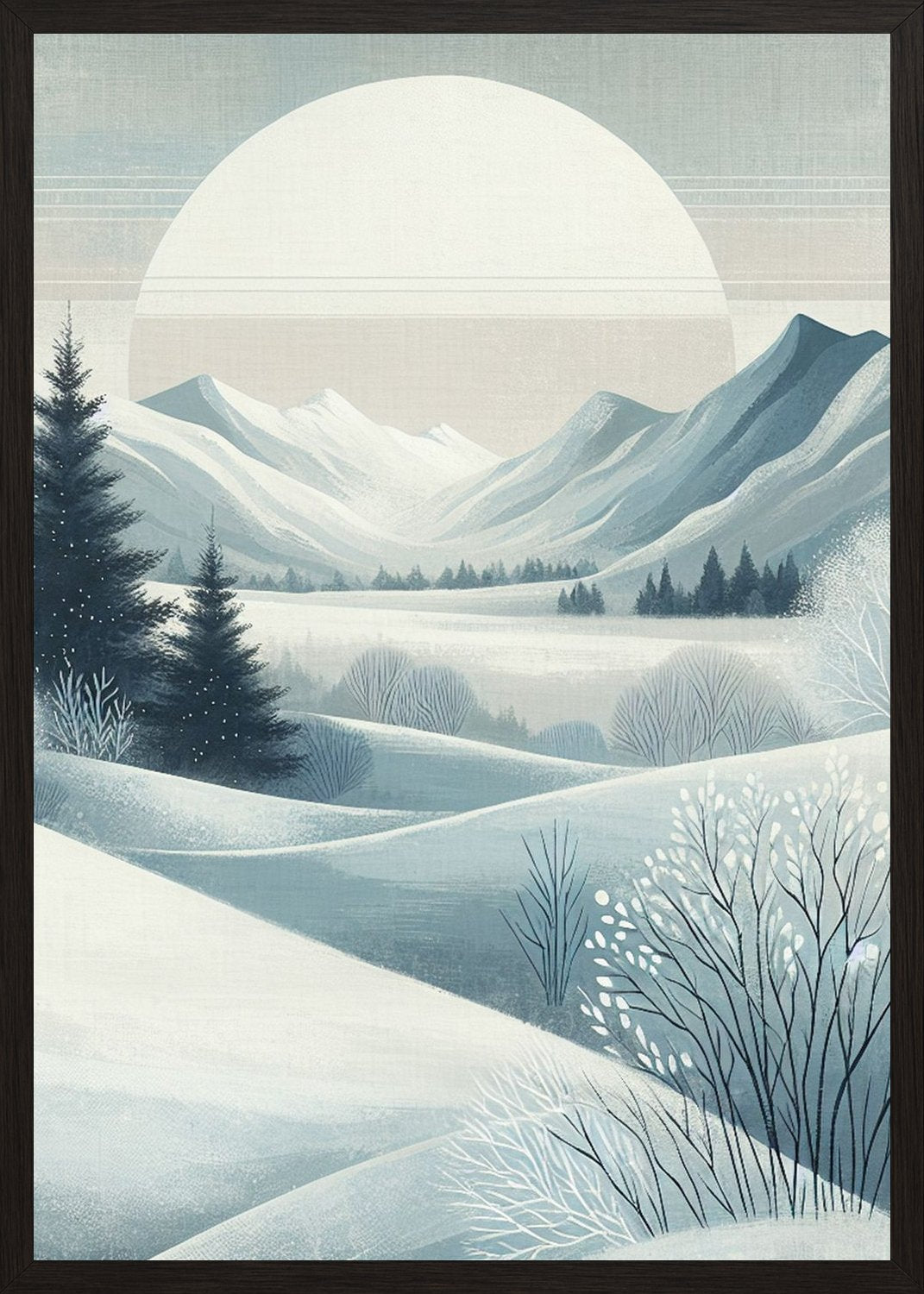 Poster in black frame