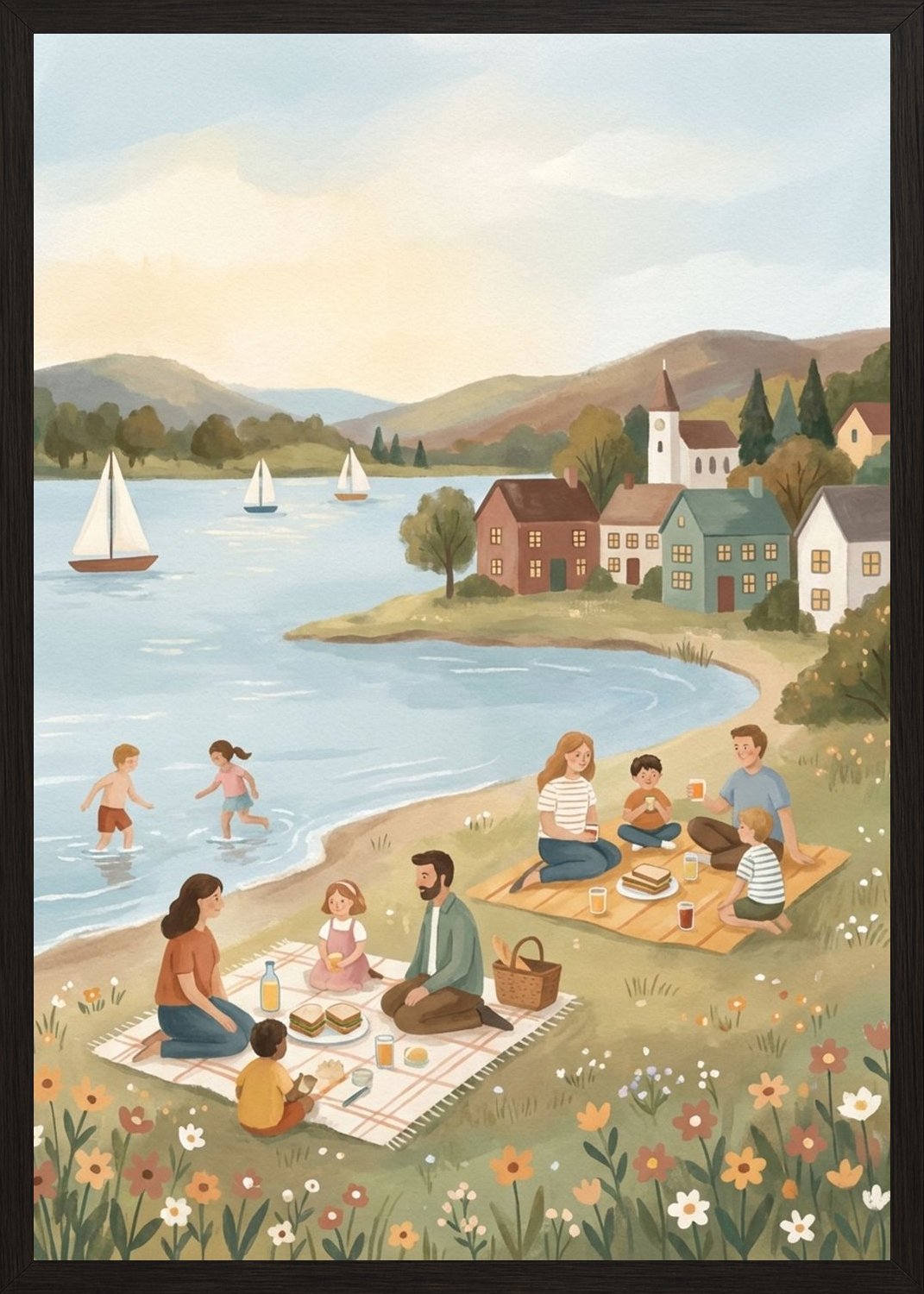 Poster in black frame