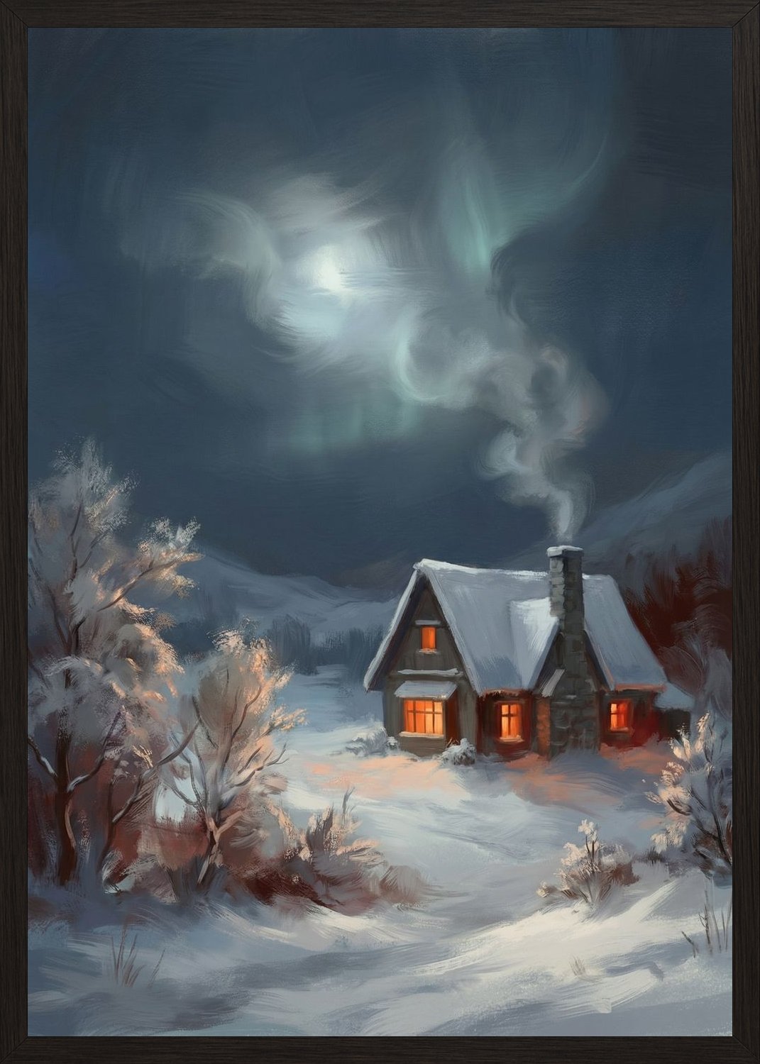 Poster in black frame