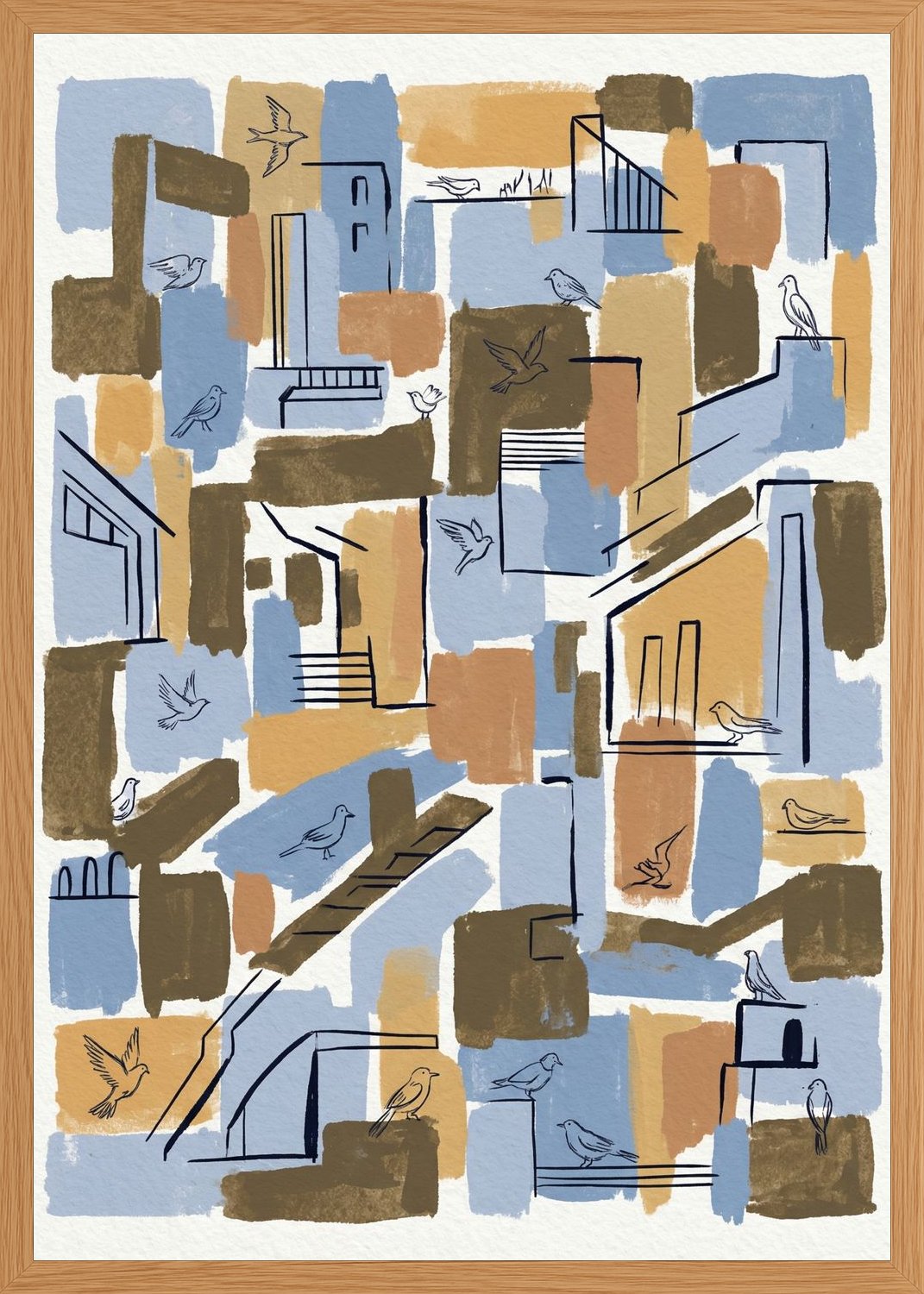 Poster in oak frame