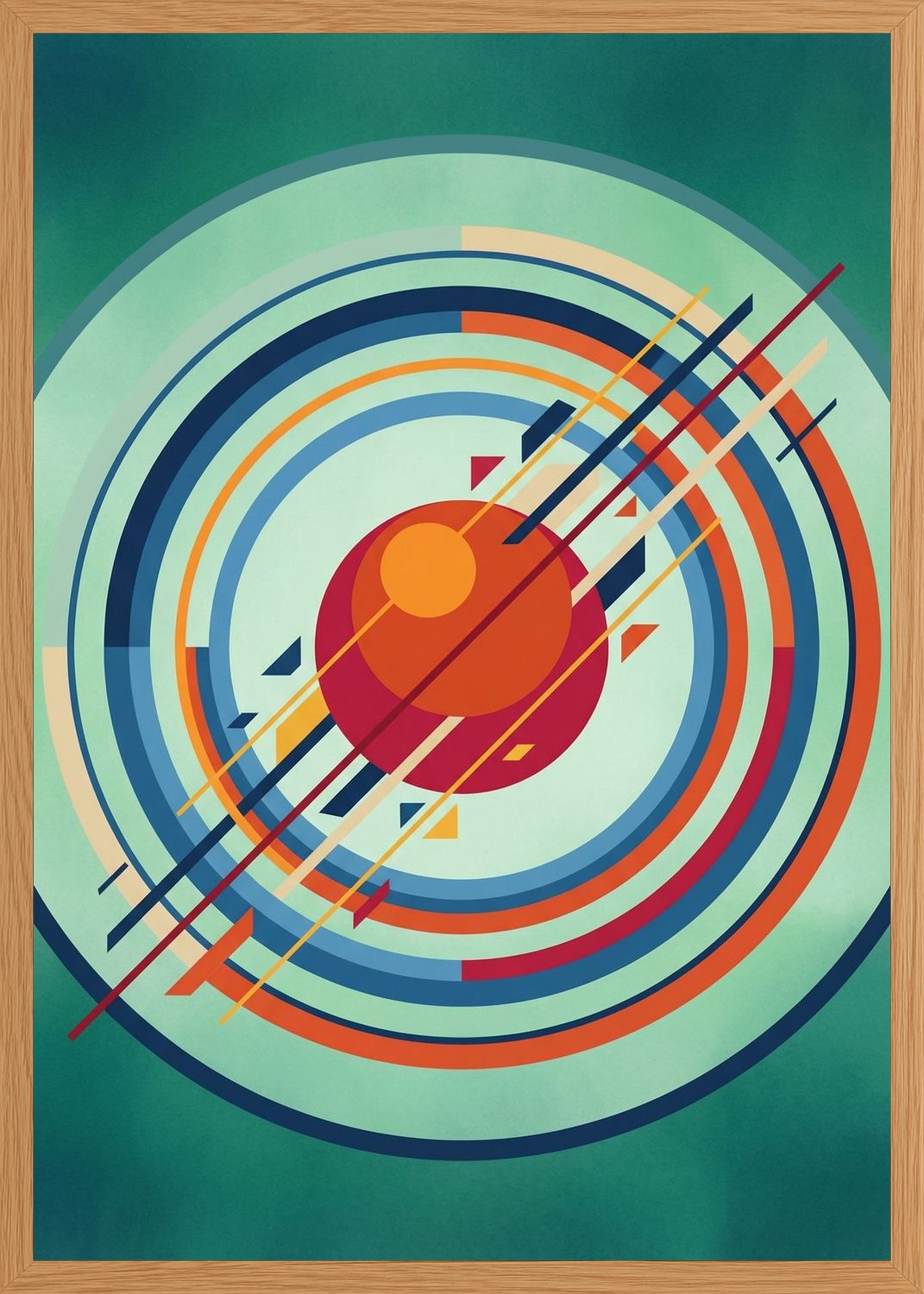 Poster in oak frame