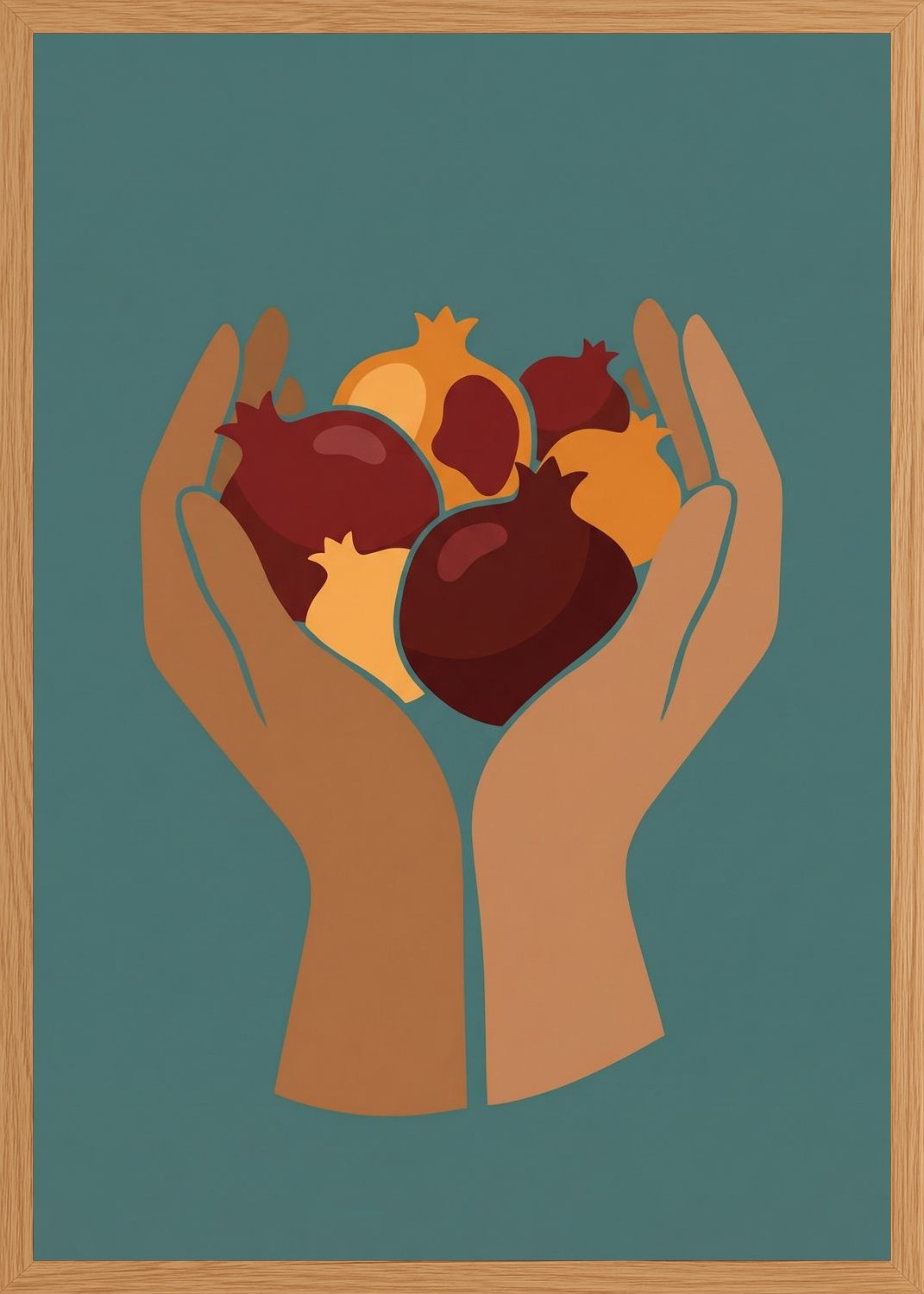 Poster in oak frame