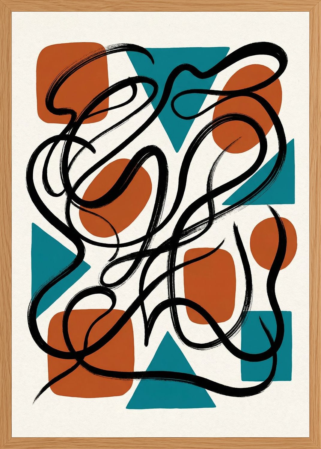 Poster in oak frame