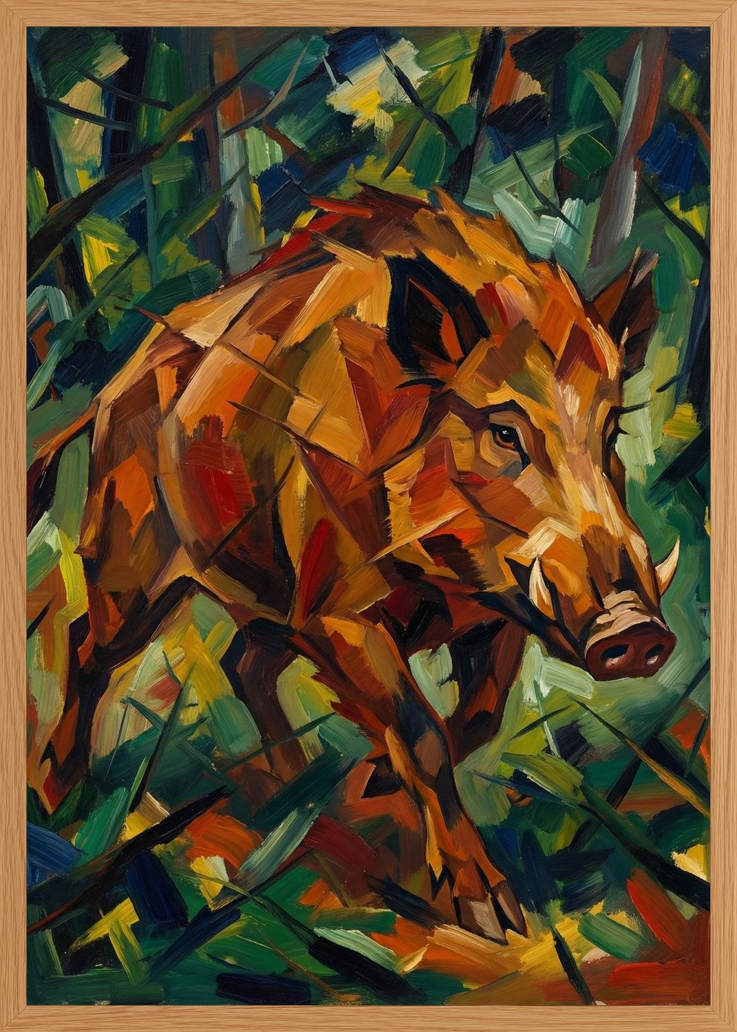 Poster in oak frame