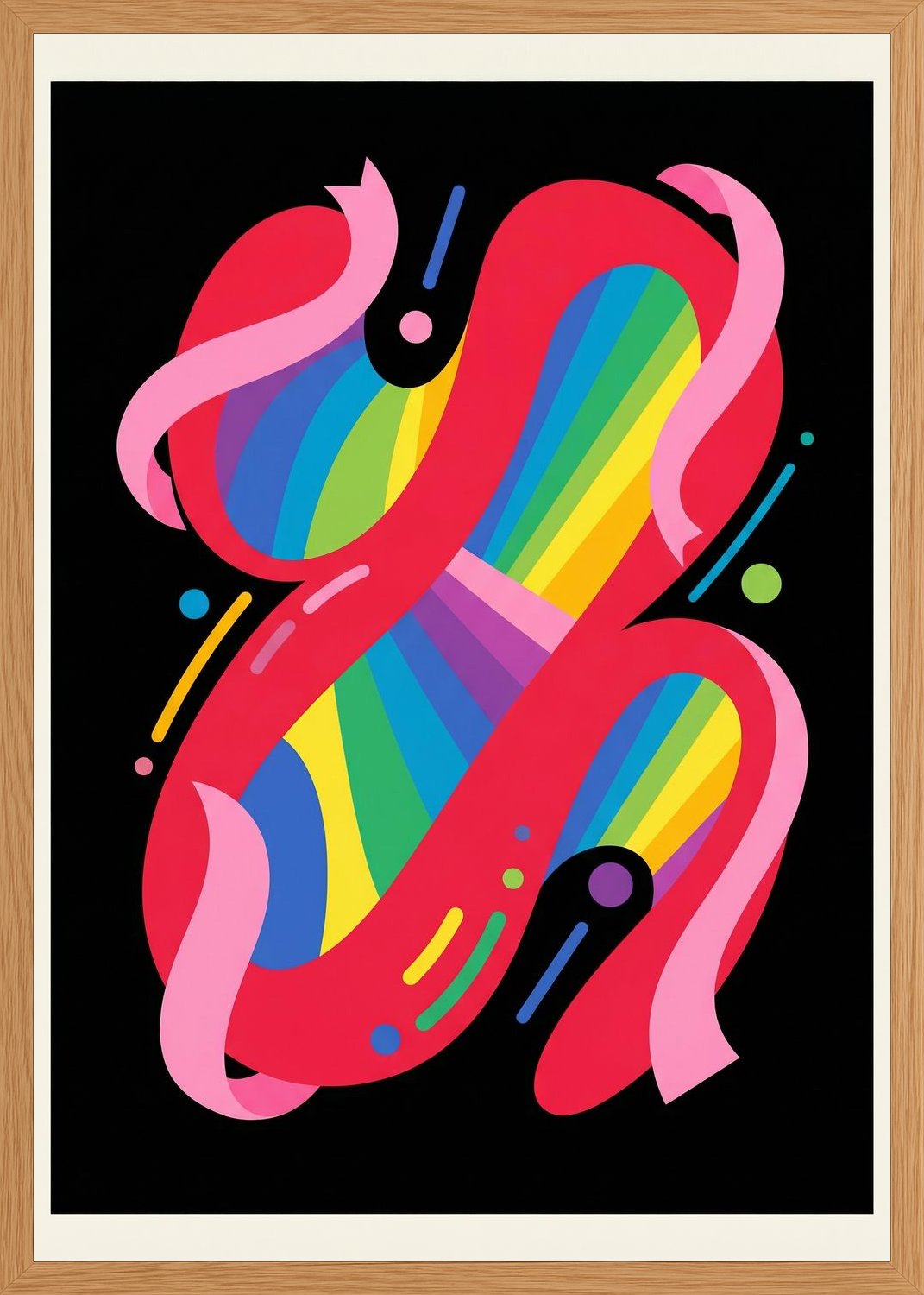 Poster in oak frame