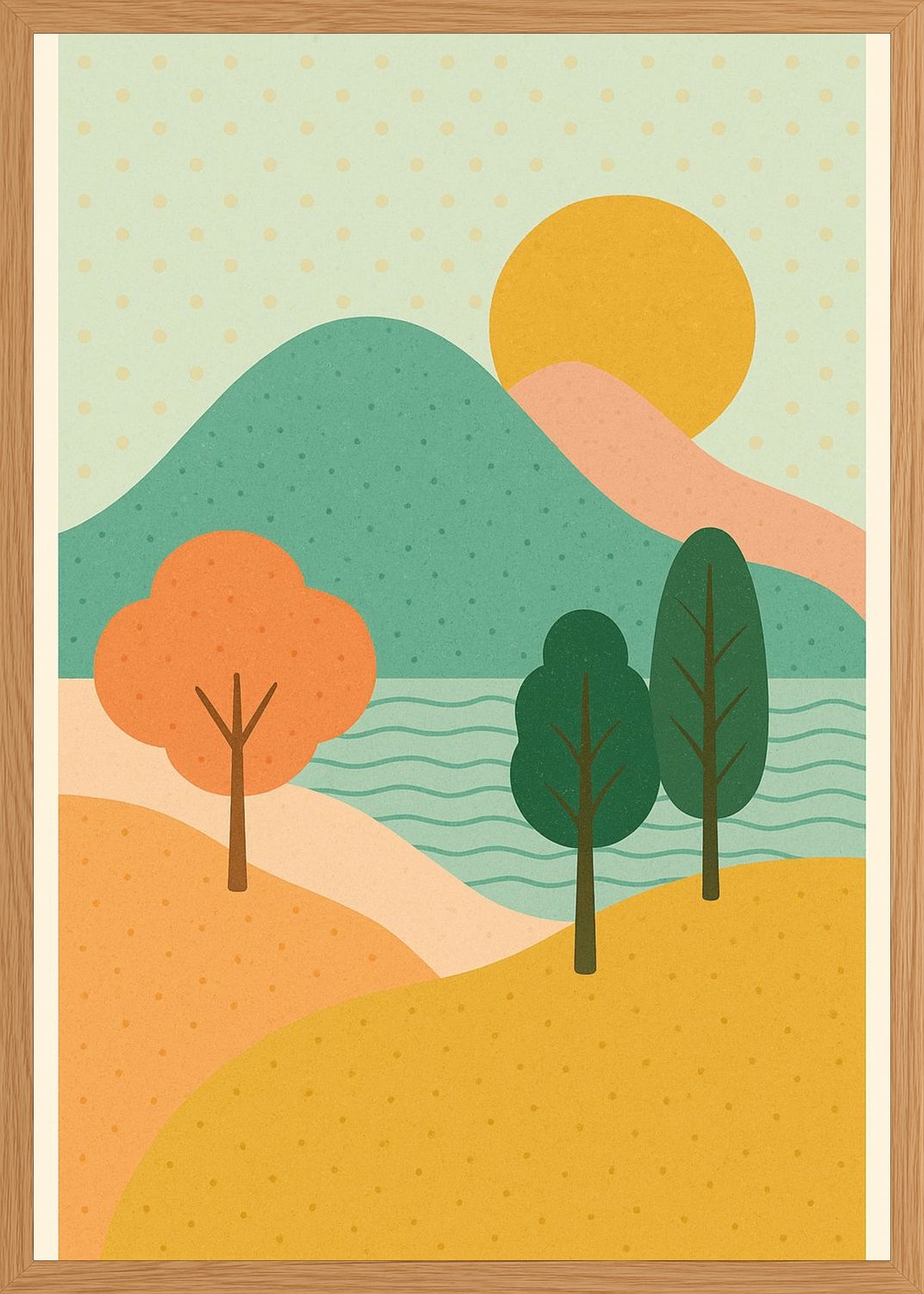 Poster in oak frame