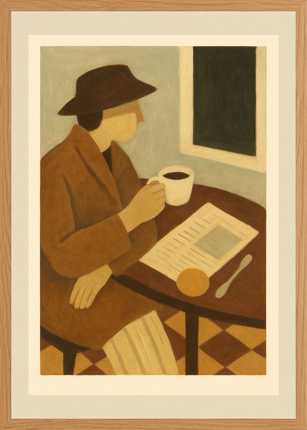 Poster in oak frame
