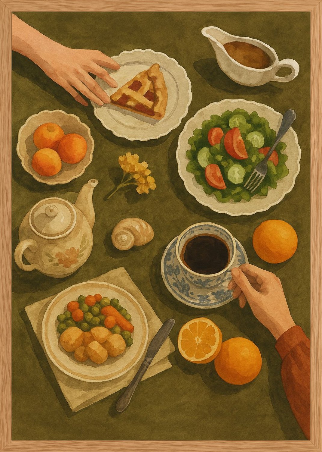 Poster in oak frame