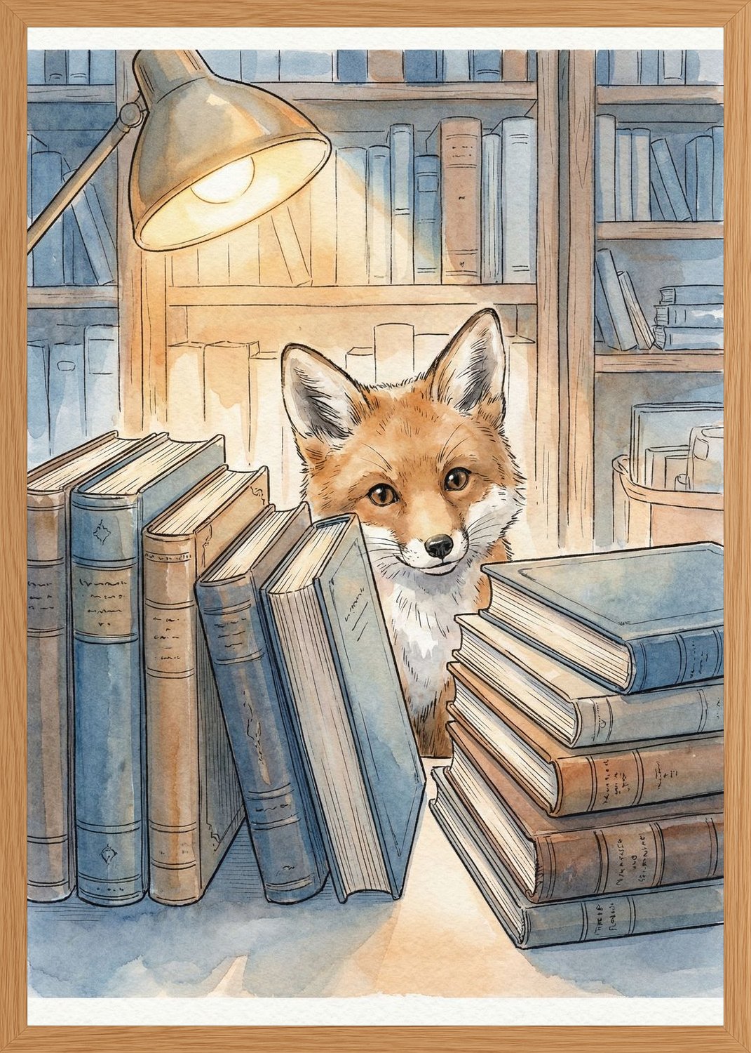 Poster in oak frame