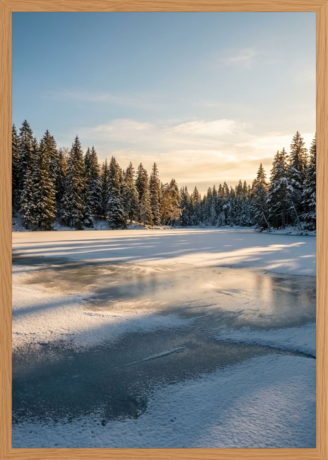 Poster in oak frame