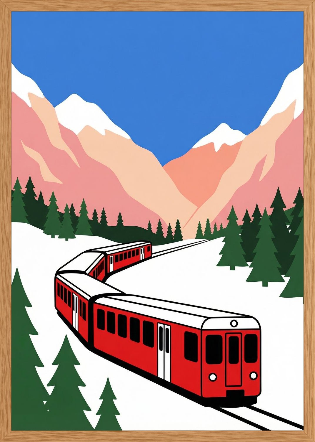 Poster in oak frame