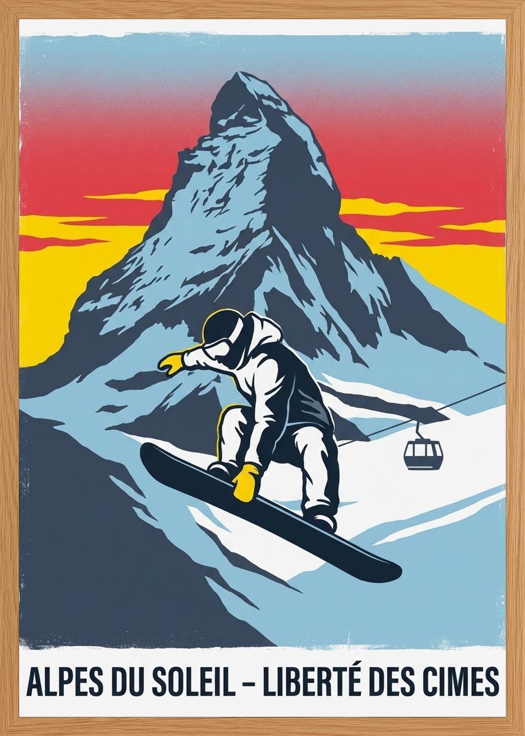Poster in oak frame