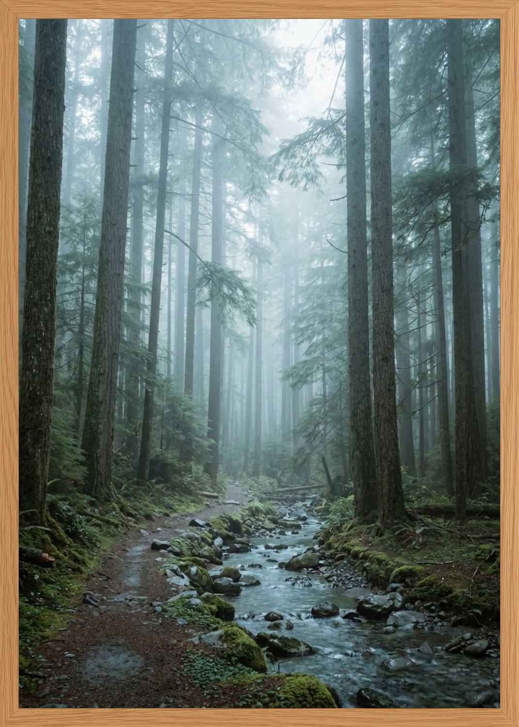 Poster in oak frame