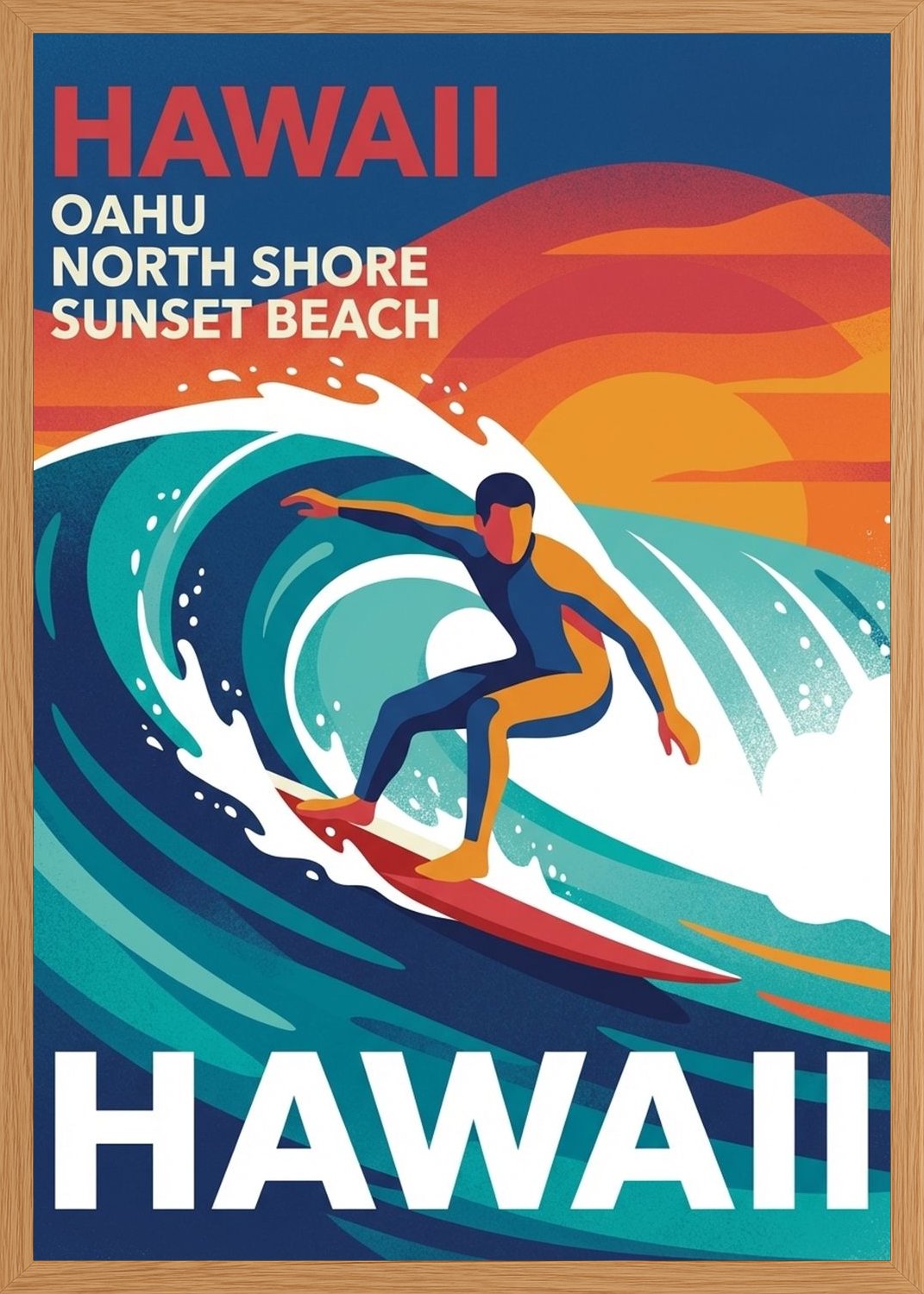 Poster in oak frame