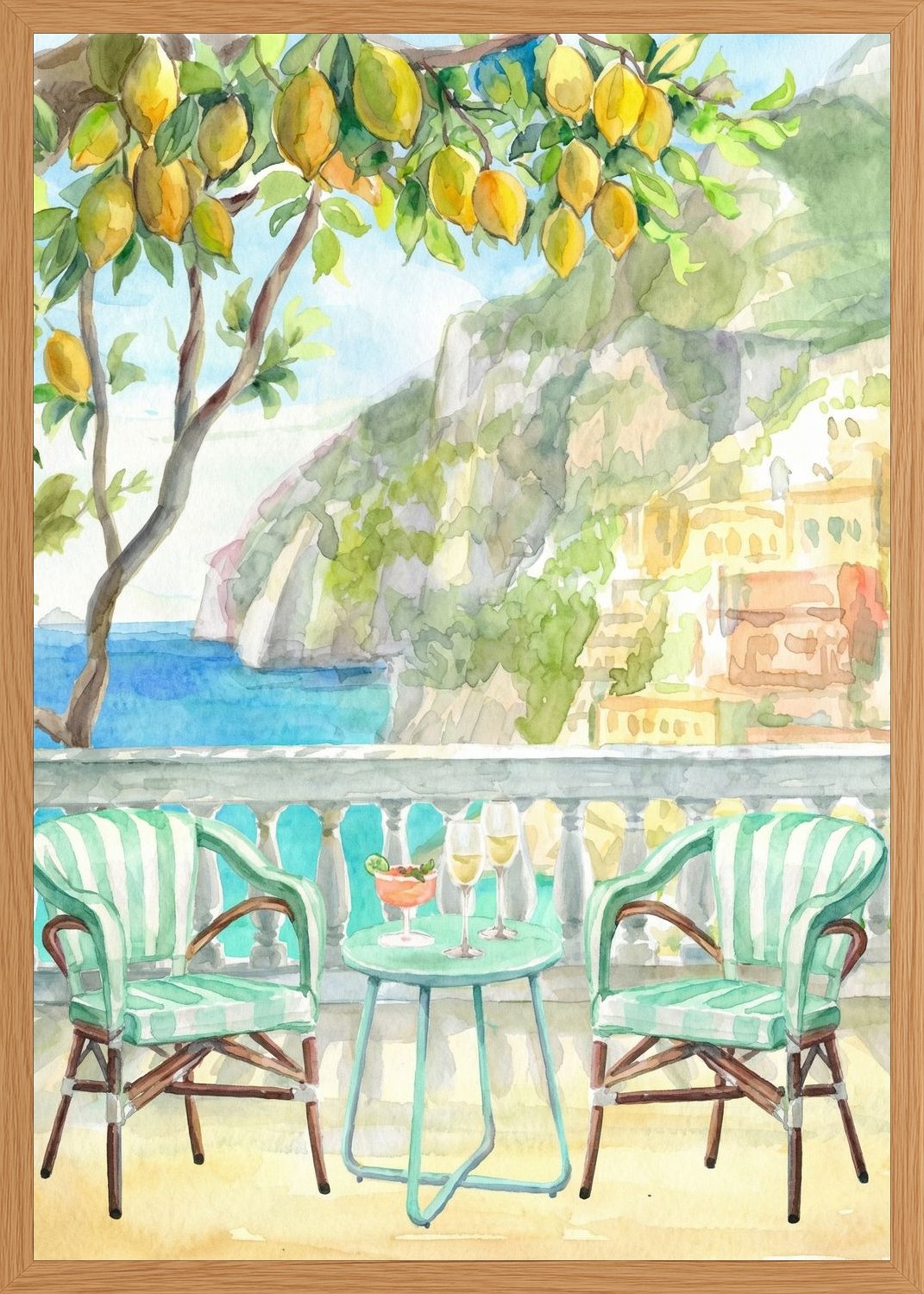 Poster in oak frame