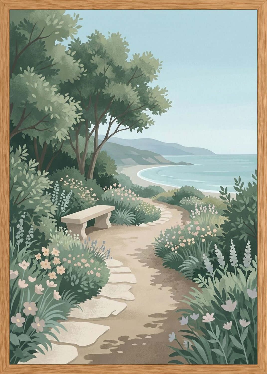 Poster in oak frame