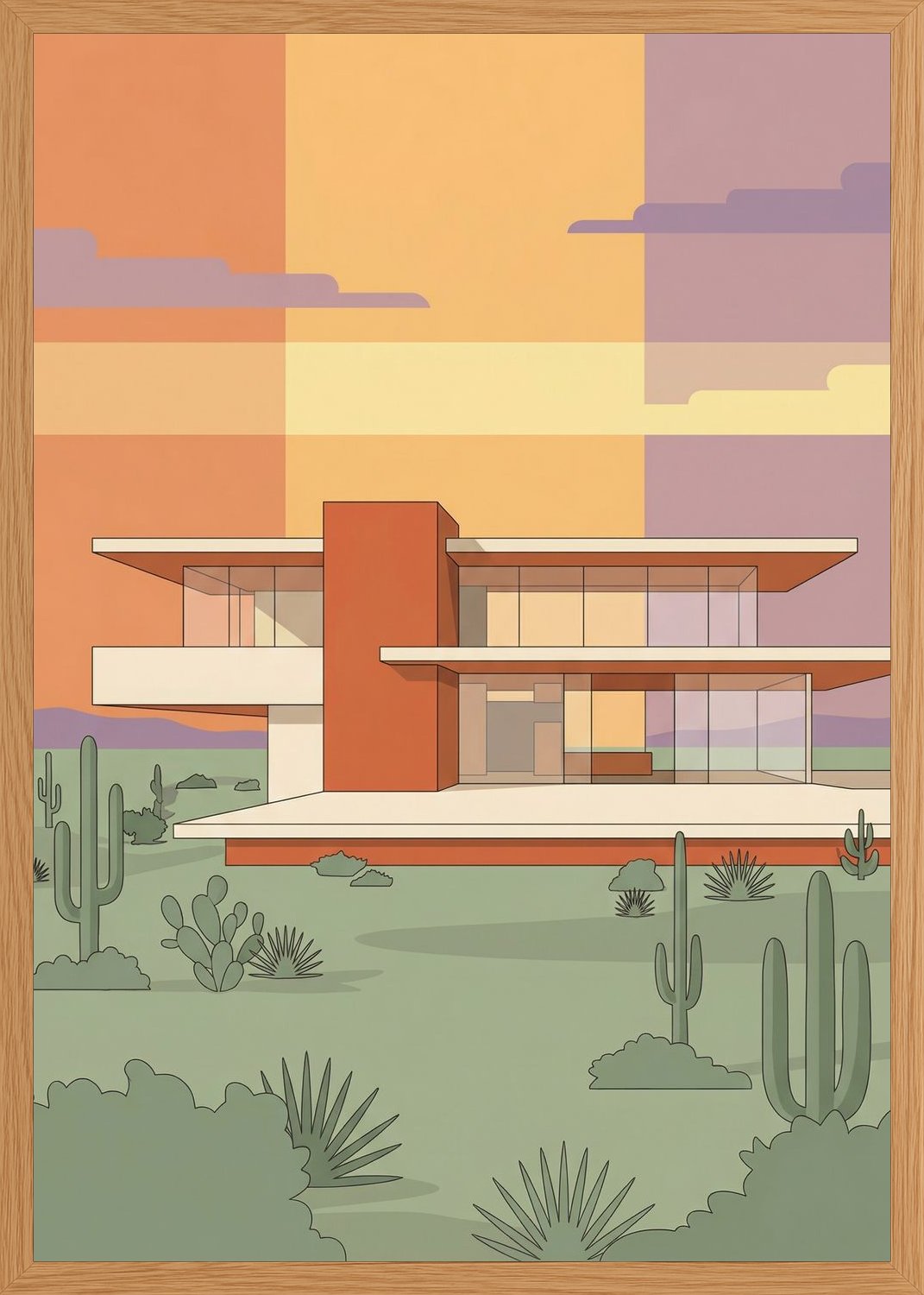 Poster in oak frame