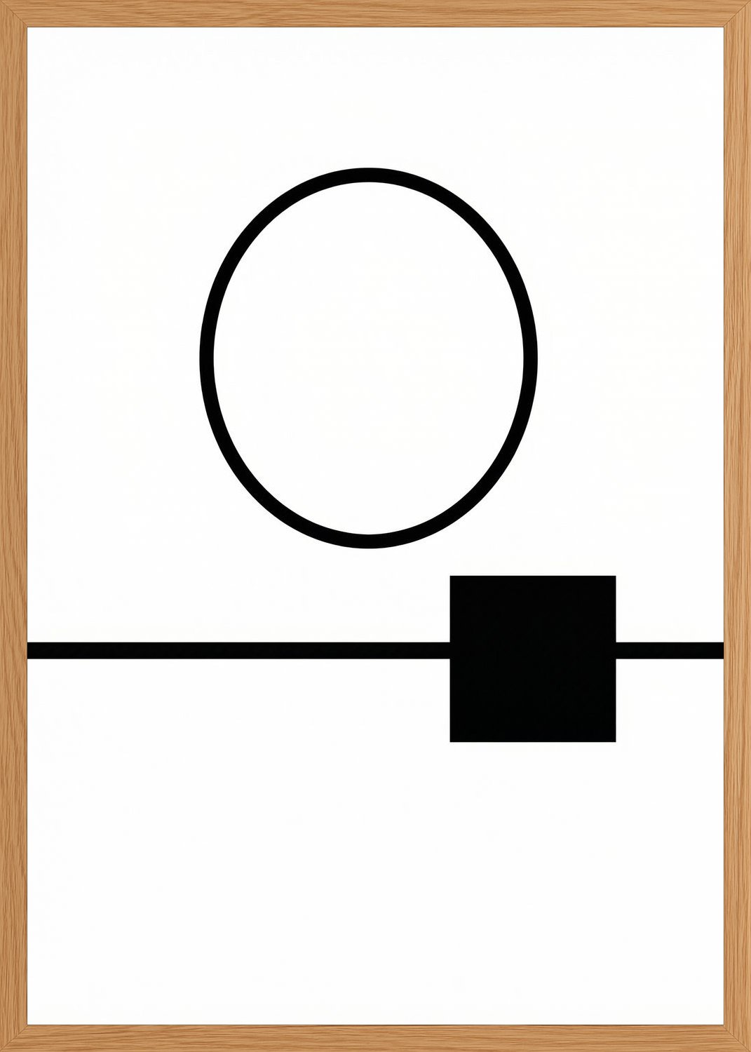 Poster in oak frame