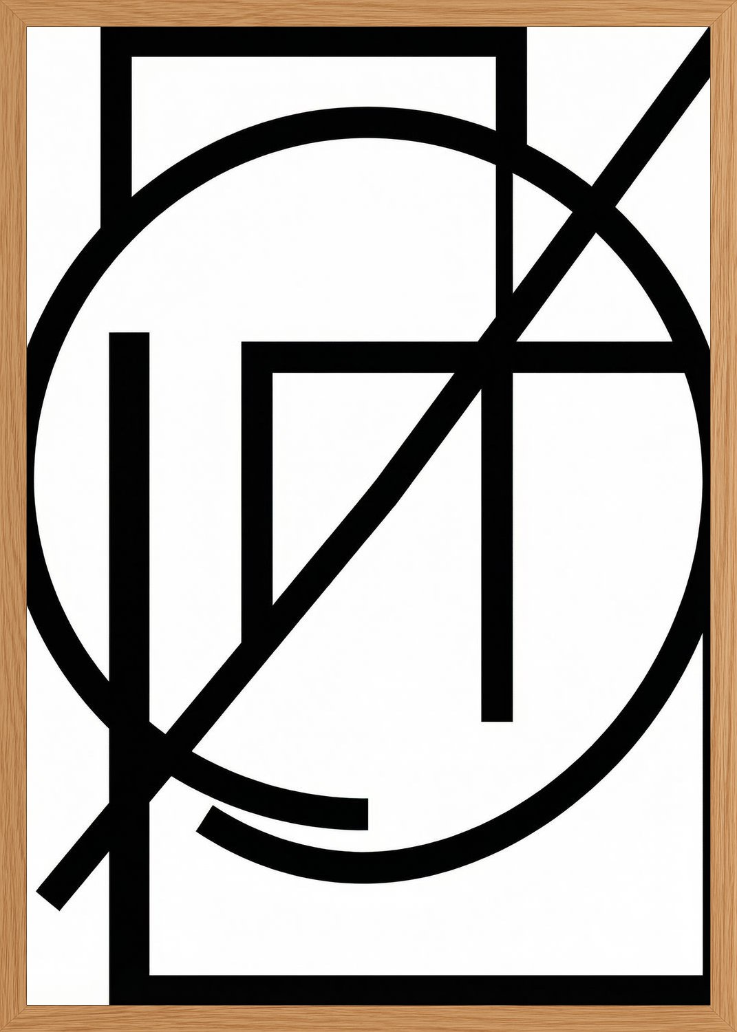 Poster in oak frame