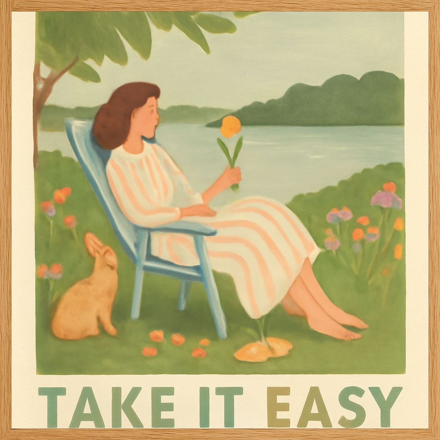 Poster in oak frame