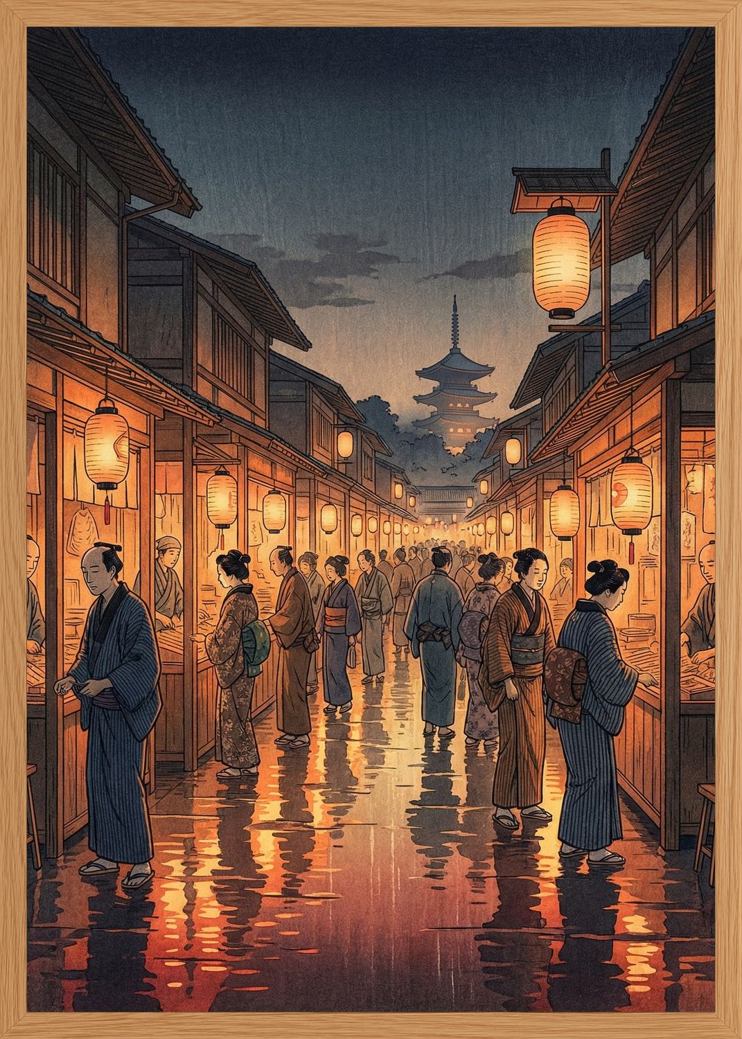 Poster in oak frame