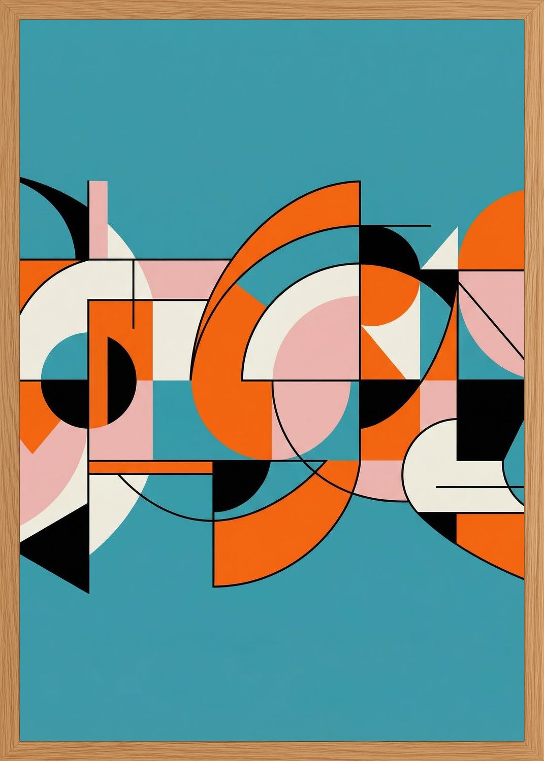 Poster in oak frame