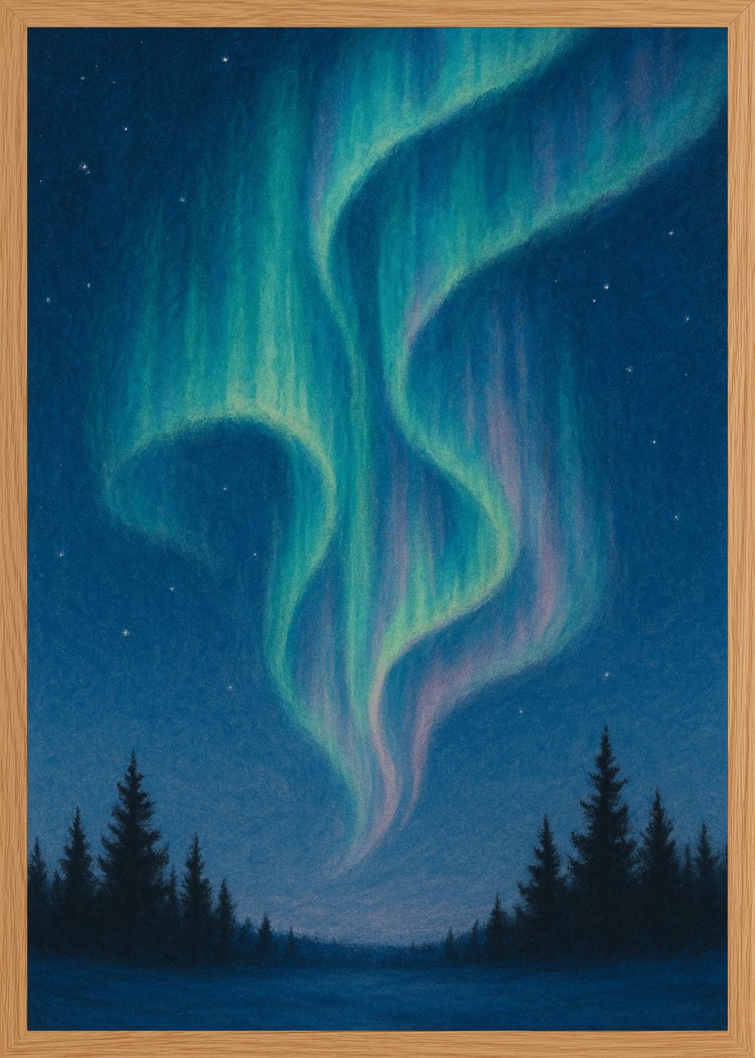 Poster in oak frame