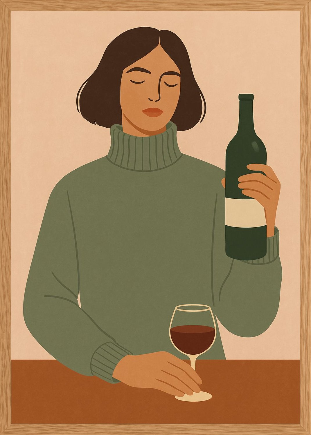 Poster in oak frame