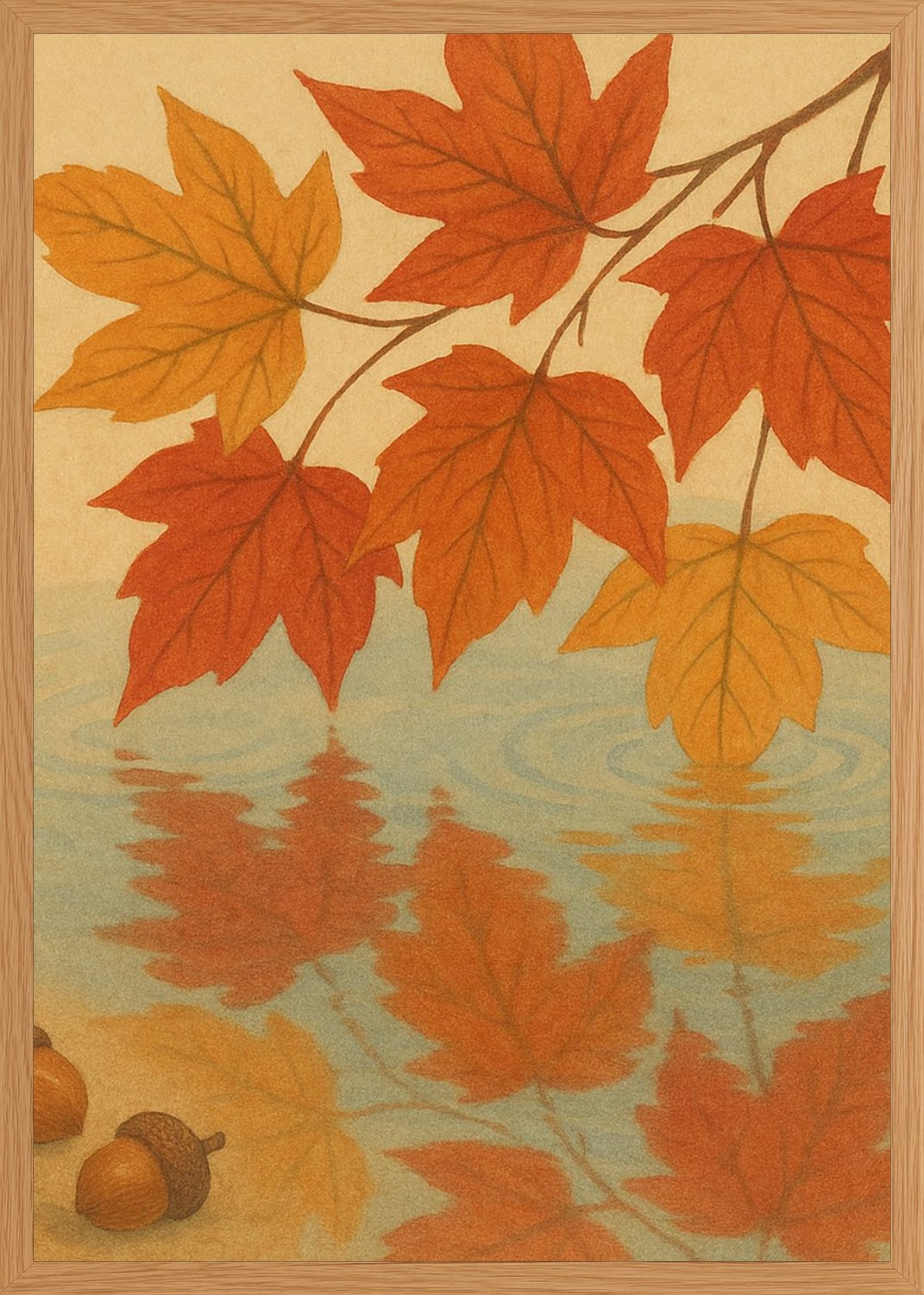 Poster in oak frame