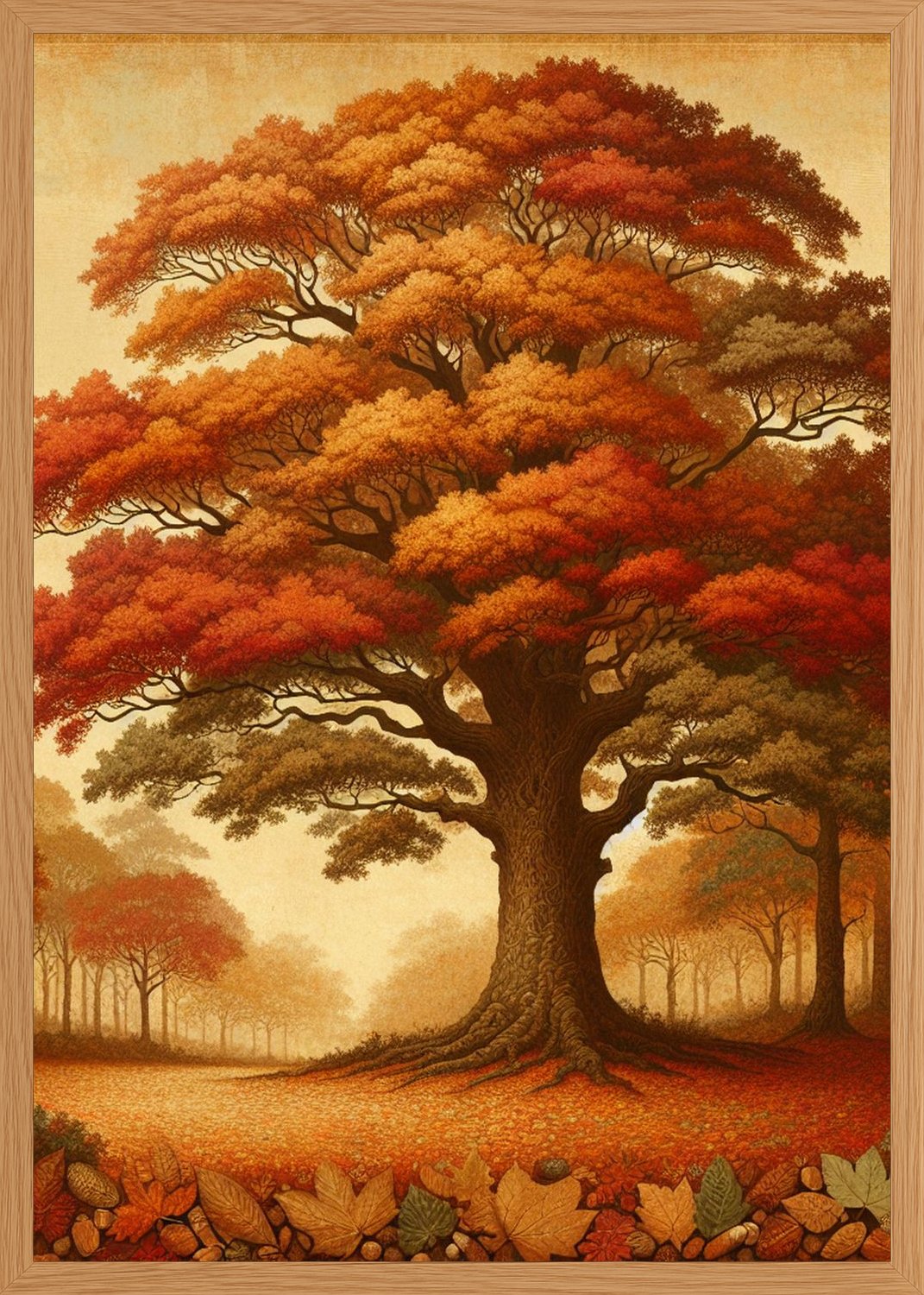 Poster in oak frame